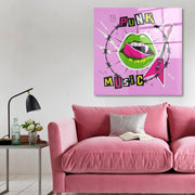 Arte em Vidro Temperado Multicolor 50x50cm - Pintura Decorativa de Parede Premium