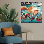 Arte em Vidro Temperado Multicolor 50x50cm - Pintura Decorativa de Alta Qualidade