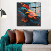 Arte em Vidro Temperado Multicolor 50x50cm - Pintura Decorativa de Parede Premium