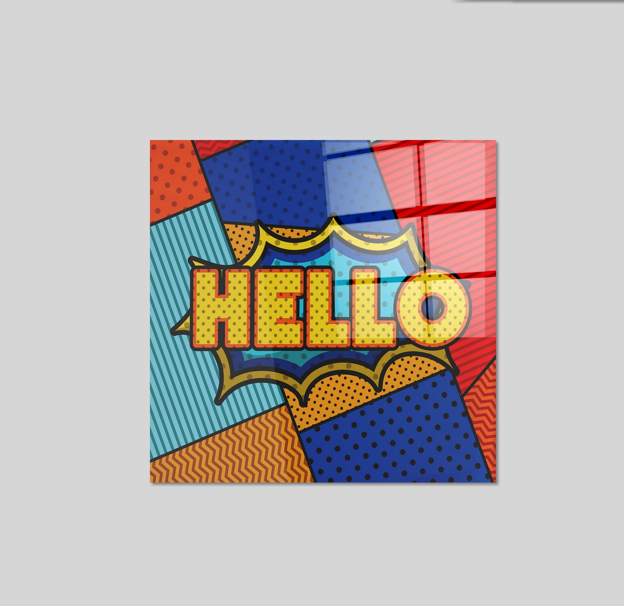 Arte em Vidro Temperado Multicolor 50x50cm - Pintura Decorativa de Alta Qualidade