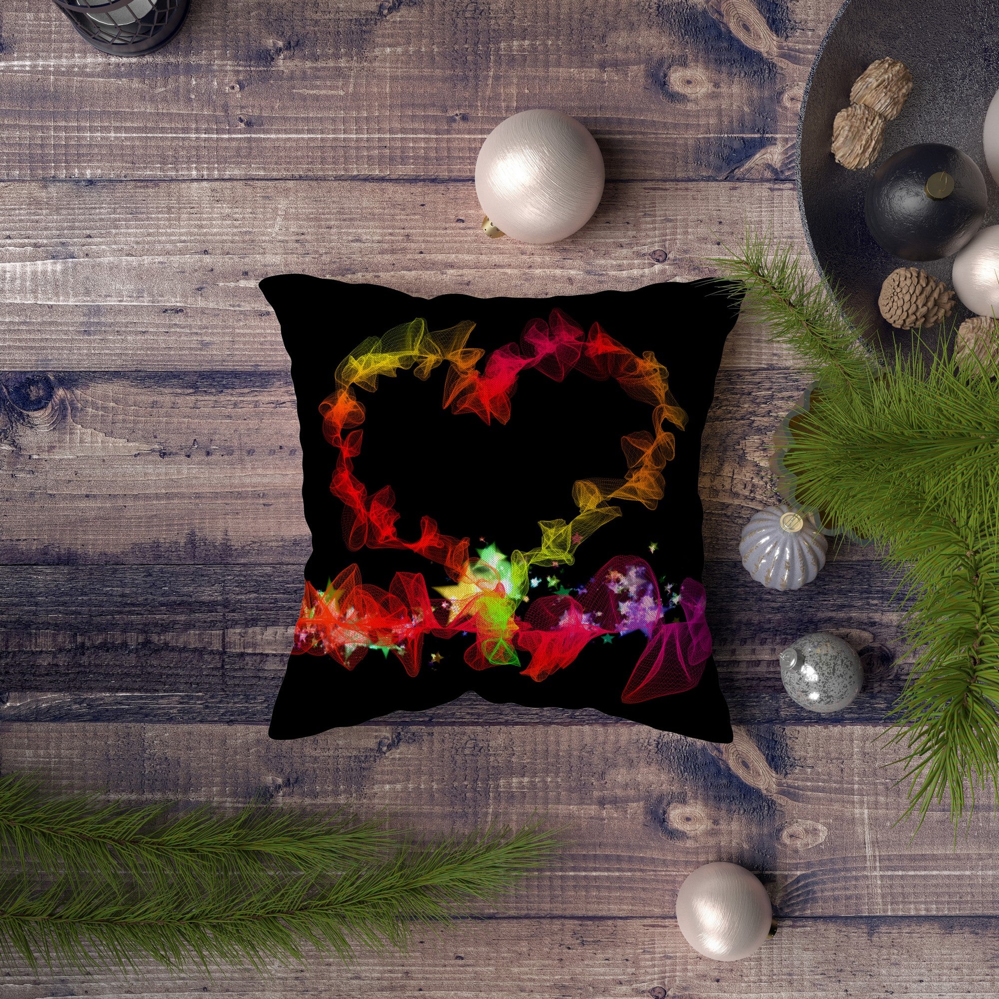 Capa de Almofada – 43 x 43 cm – Multicolorido – 50% Poliéster / 50% Algodão