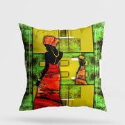 Almofada – 43 x 43 cm – Multicolorido – Algodão e Poliéster