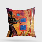 Almofada – 43 x 43 cm – Multicolorido – Algodão e poliéster