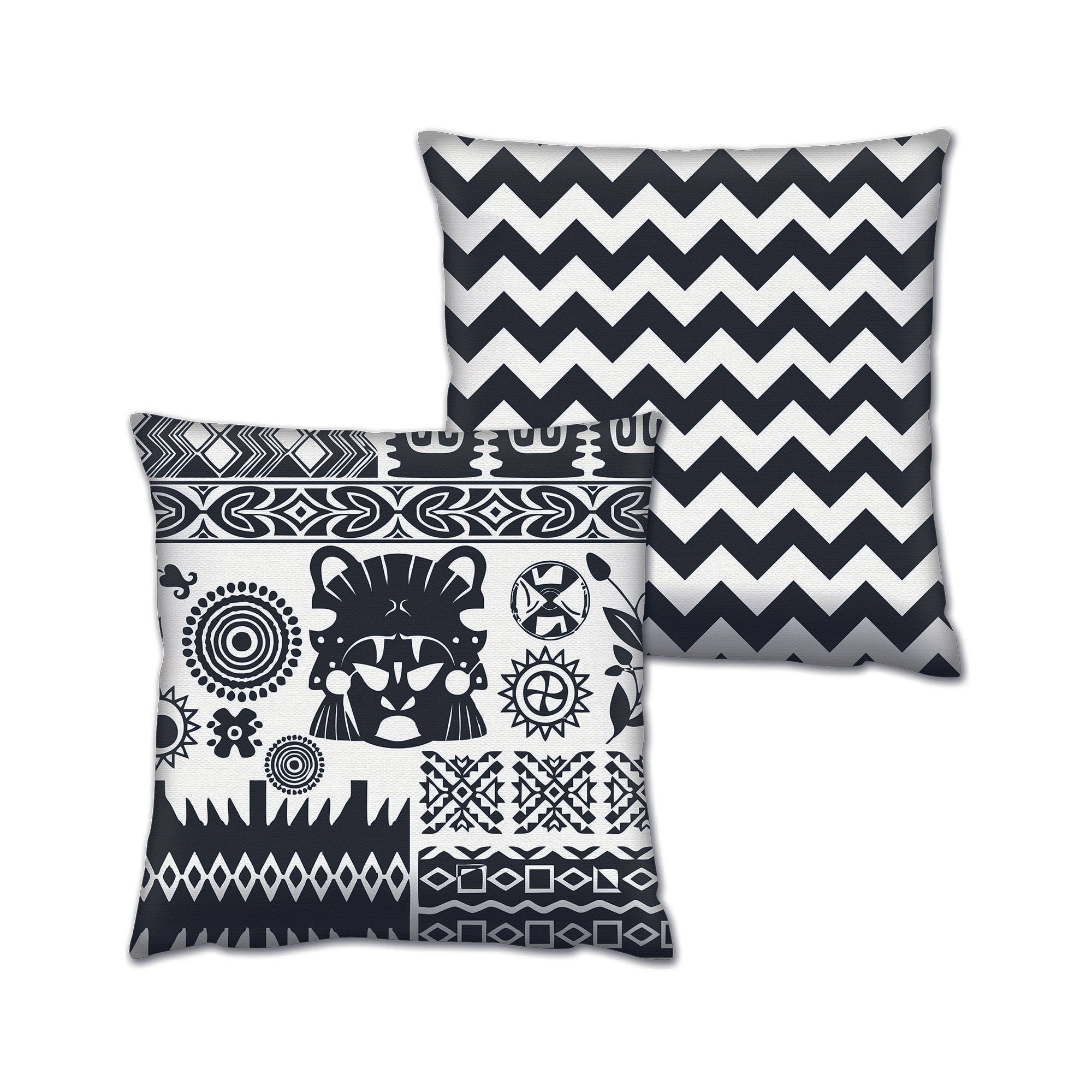 Conjunto de almofadas – 43 x 43 cm – Multicolorido – Algodão e poliéster