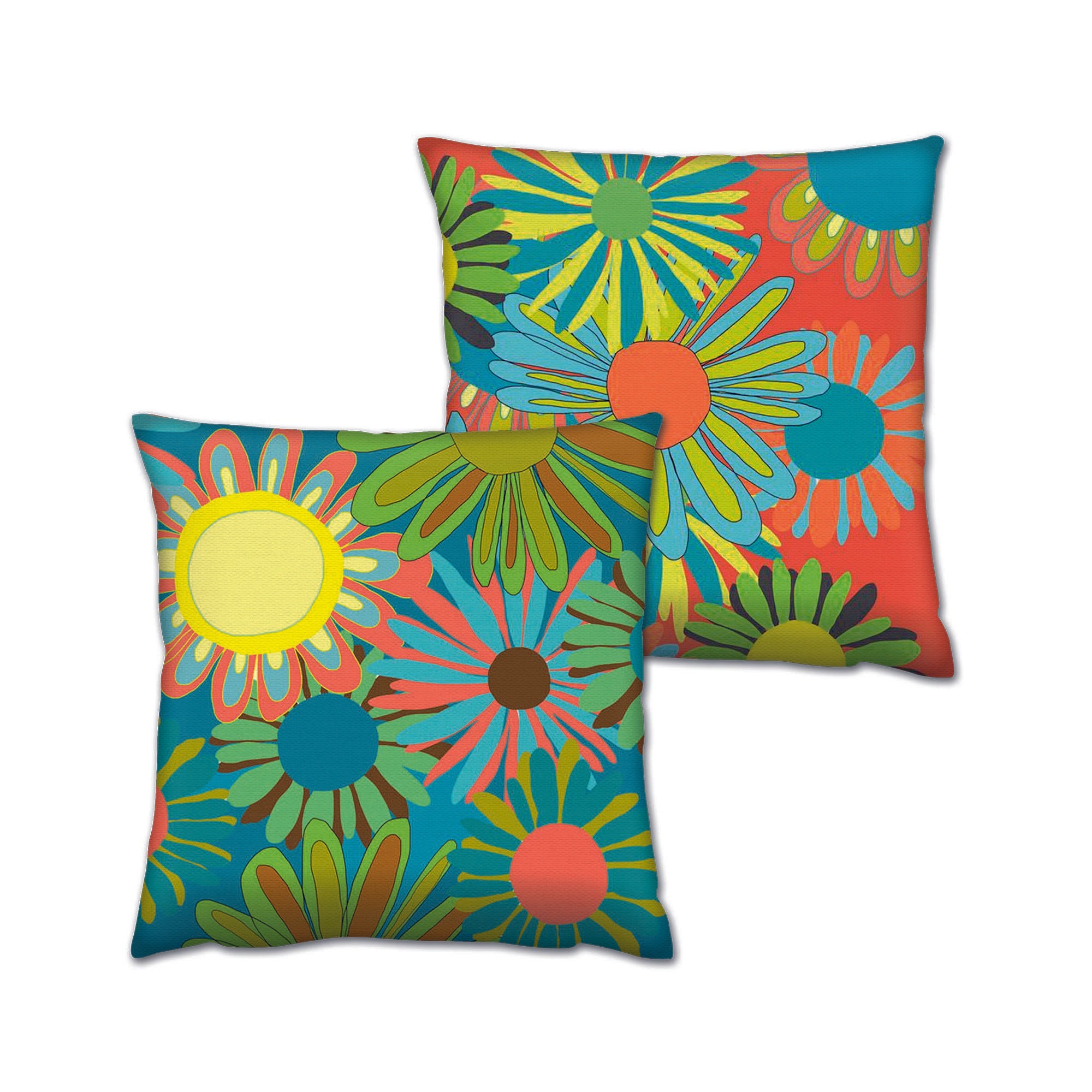 Conjunto de almofadas – 43 x 43 cm – Multicolorido – Algodão/Poliéster