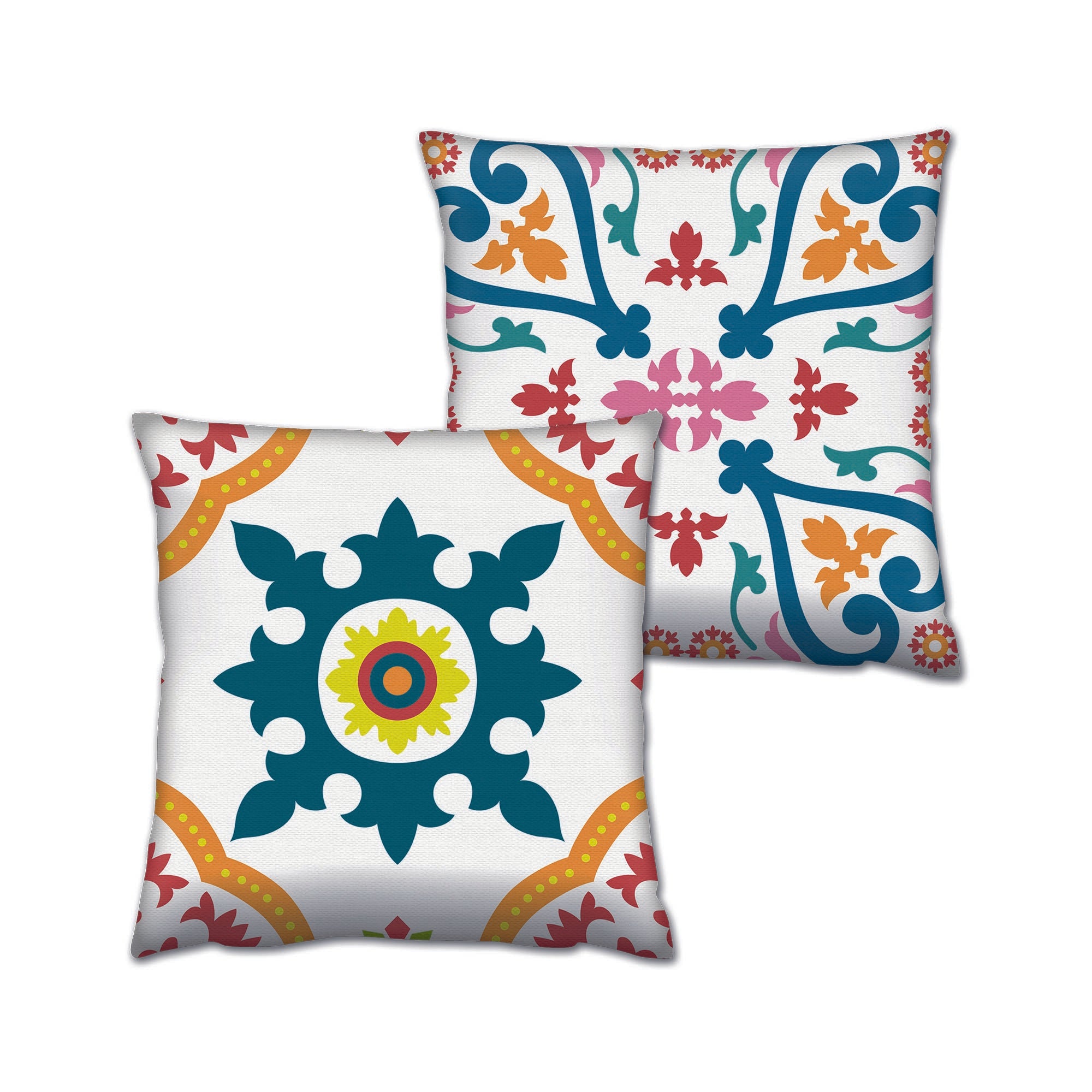 Conjunto de almofadas – 43 x 43 cm – Multicolorido – Algodão/Poliéster