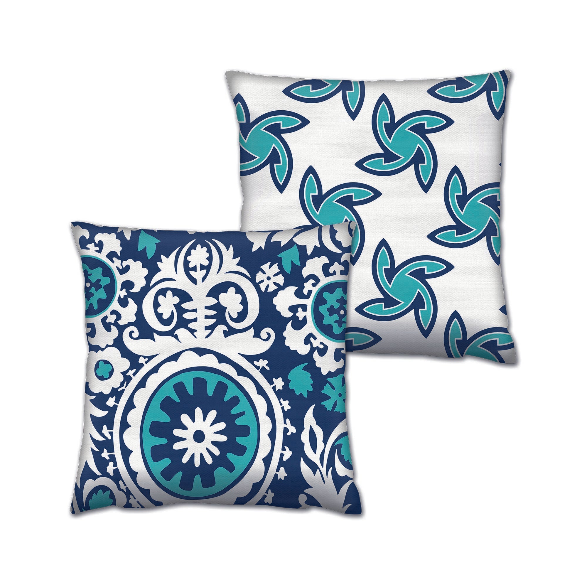 Conjunto de almofadas – 43 x 43 cm – Multicolorido – Algodão e poliéster