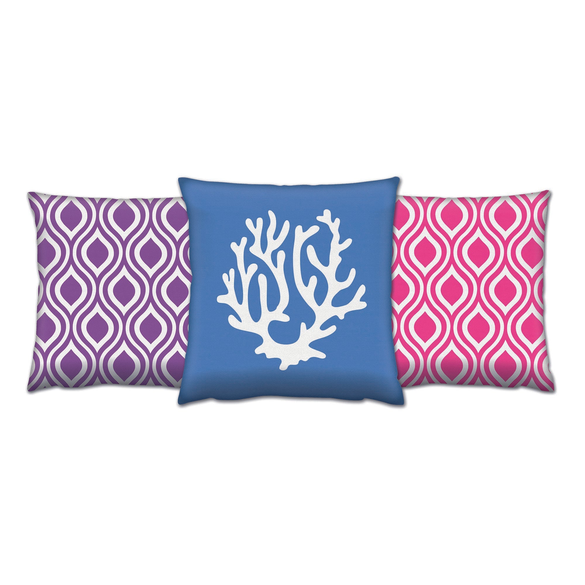 Conjunto de almofadas – 43 x 43 cm – Multicolorido – 50% Algodão / 50% Poliéster