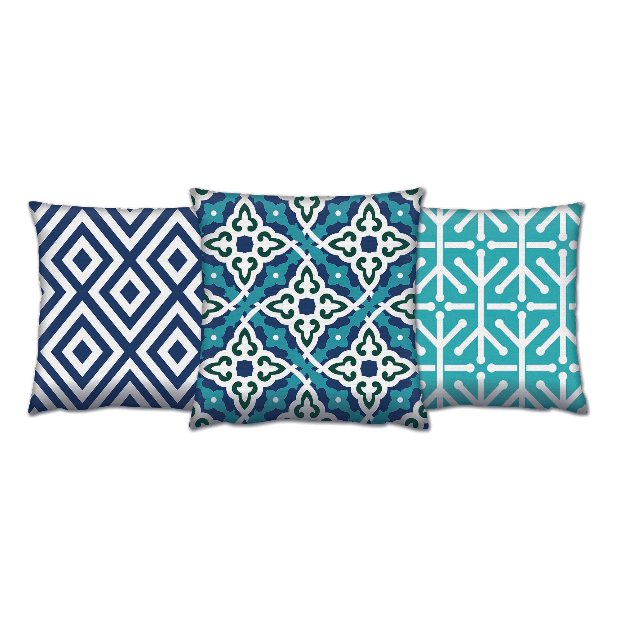 Conjunto de almofadas – 43 x 43 cm – Multicolorido – Algodão e poliéster