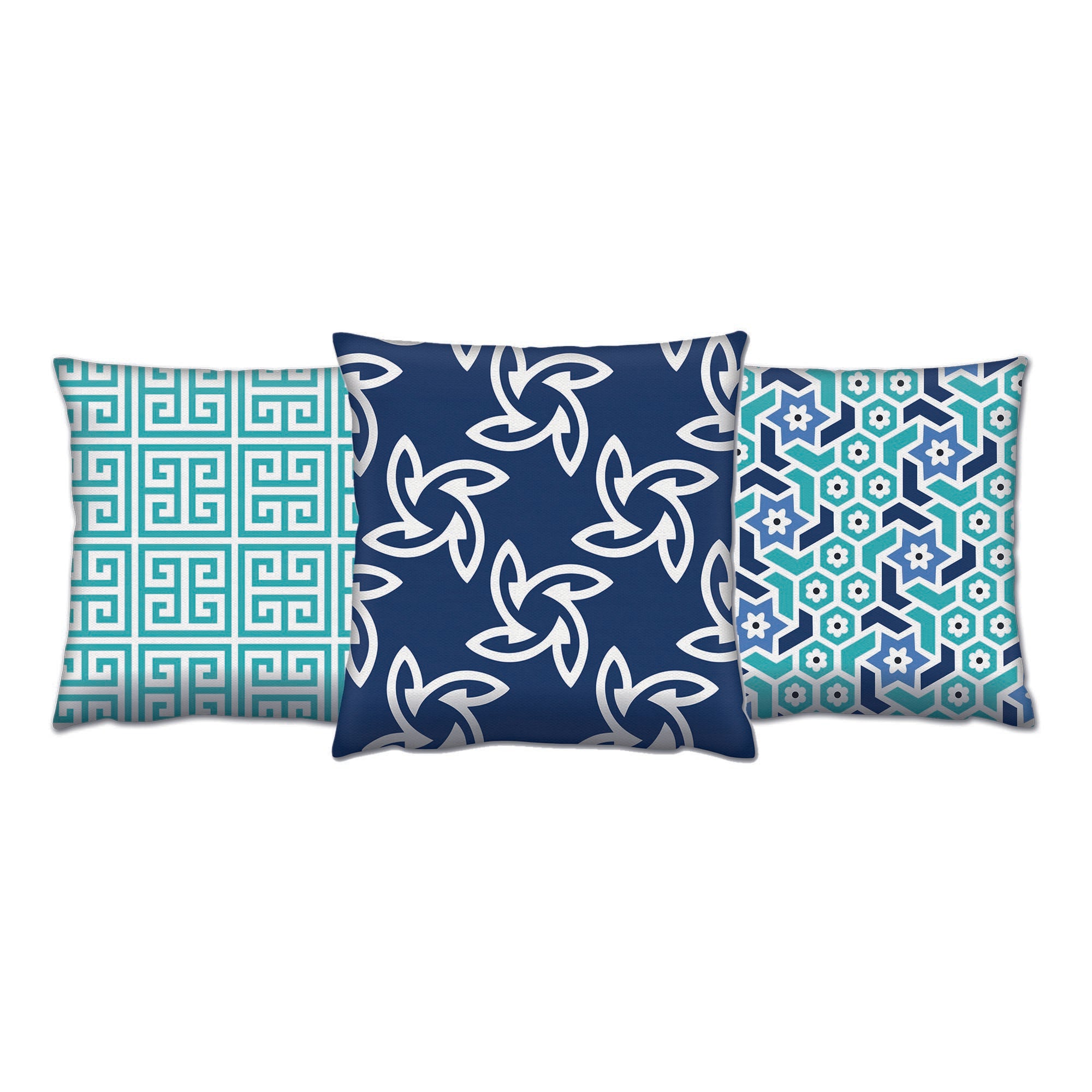 Conjunto de almofadas – 43 x 43 cm – Multicolorido – Algodão e poliéster