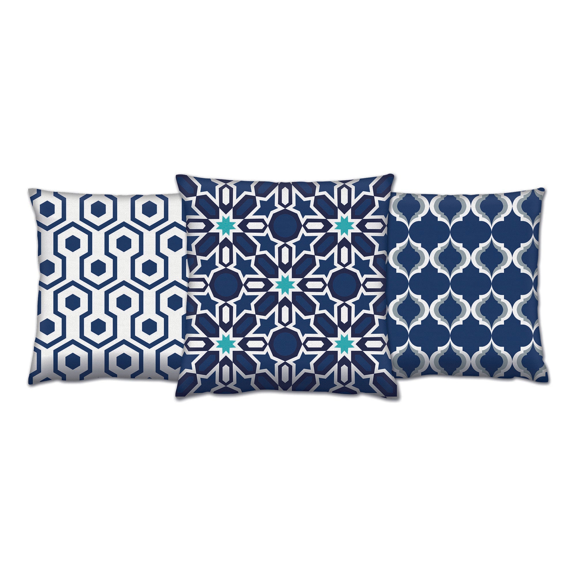 Conjunto de almofadas – 43 x 43 cm – Multicolorido – Algodão/Poliéster