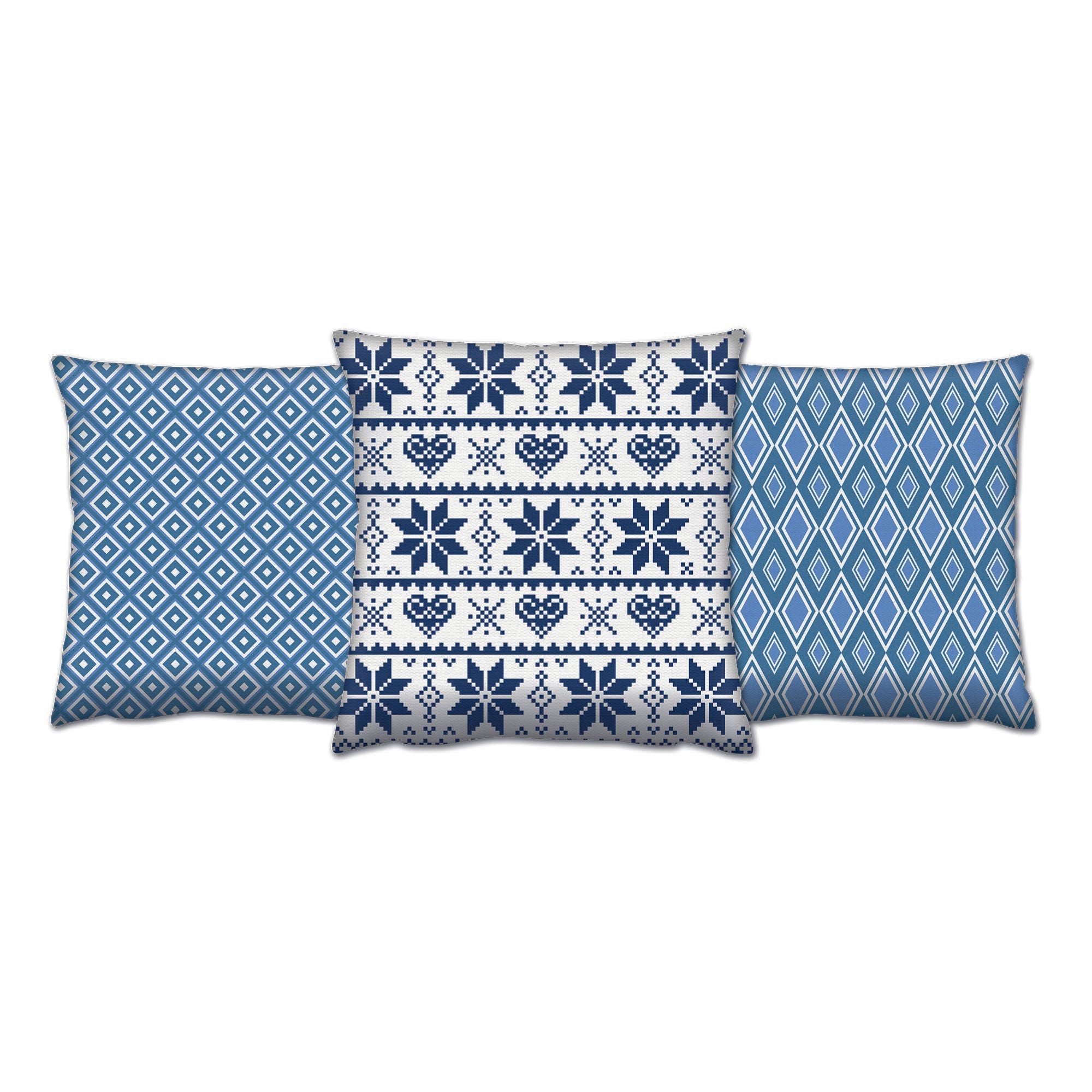 Conjunto de almofadas – 43 x 43 cm – Multicolorido – Algodão e Poliéster