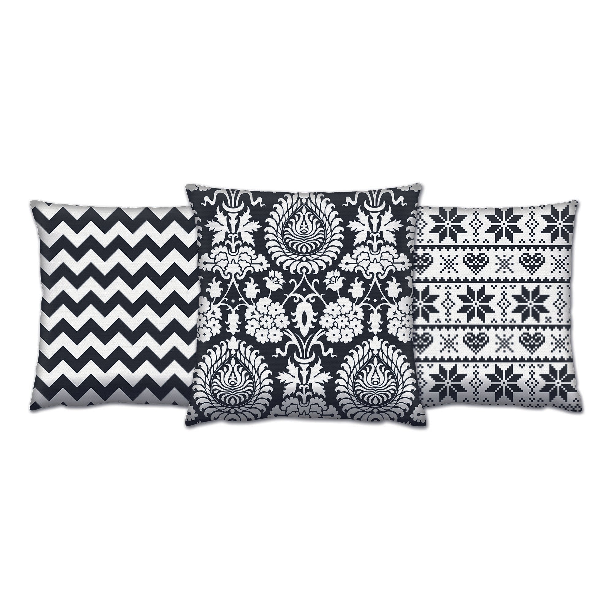 Conjunto de almofadas – 43 x 43 cm – Multicolorido – Algodão e poliéster