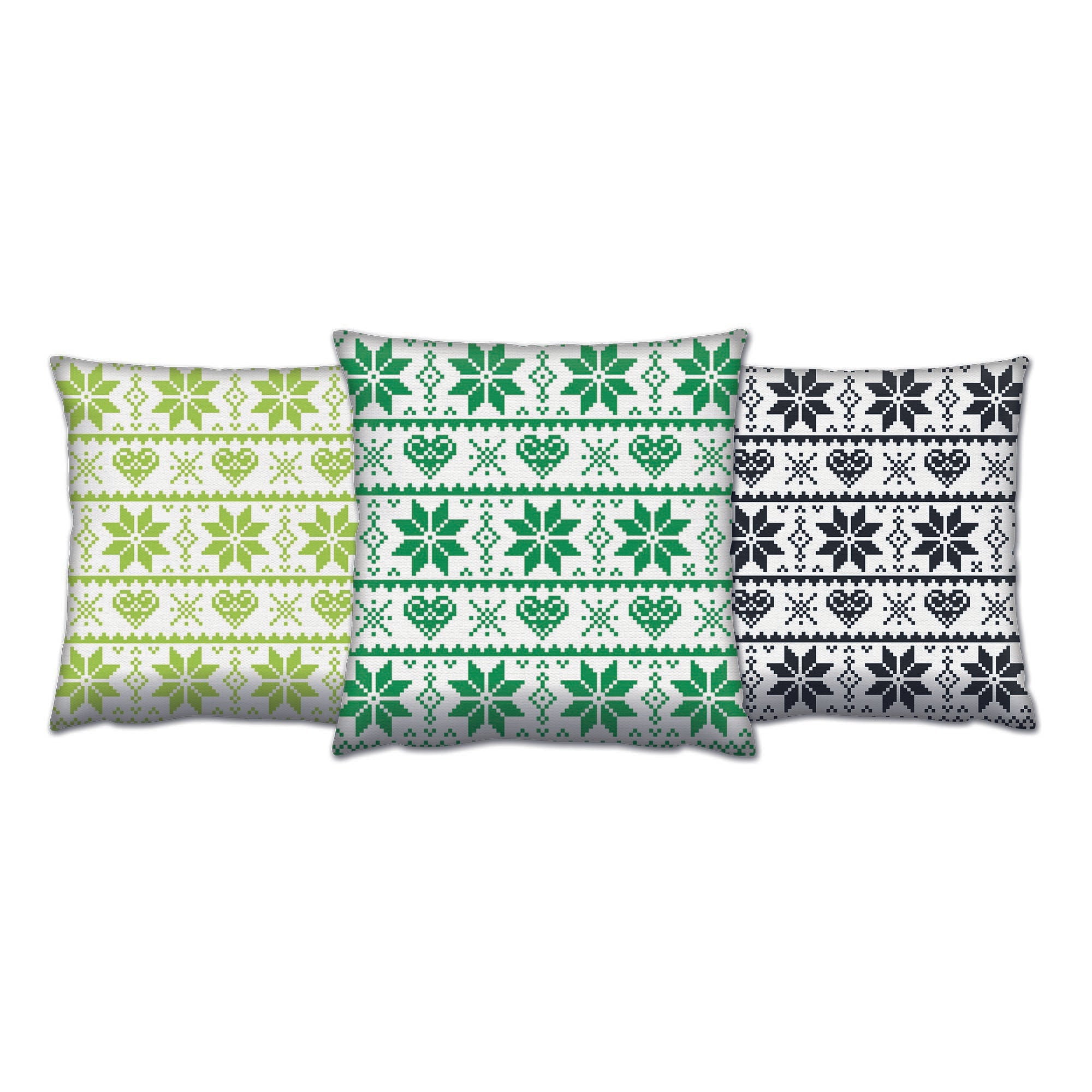 Conjunto de almofadas – 43 x 43 cm – Multicolorido – 50% algodão, 50% poliéster