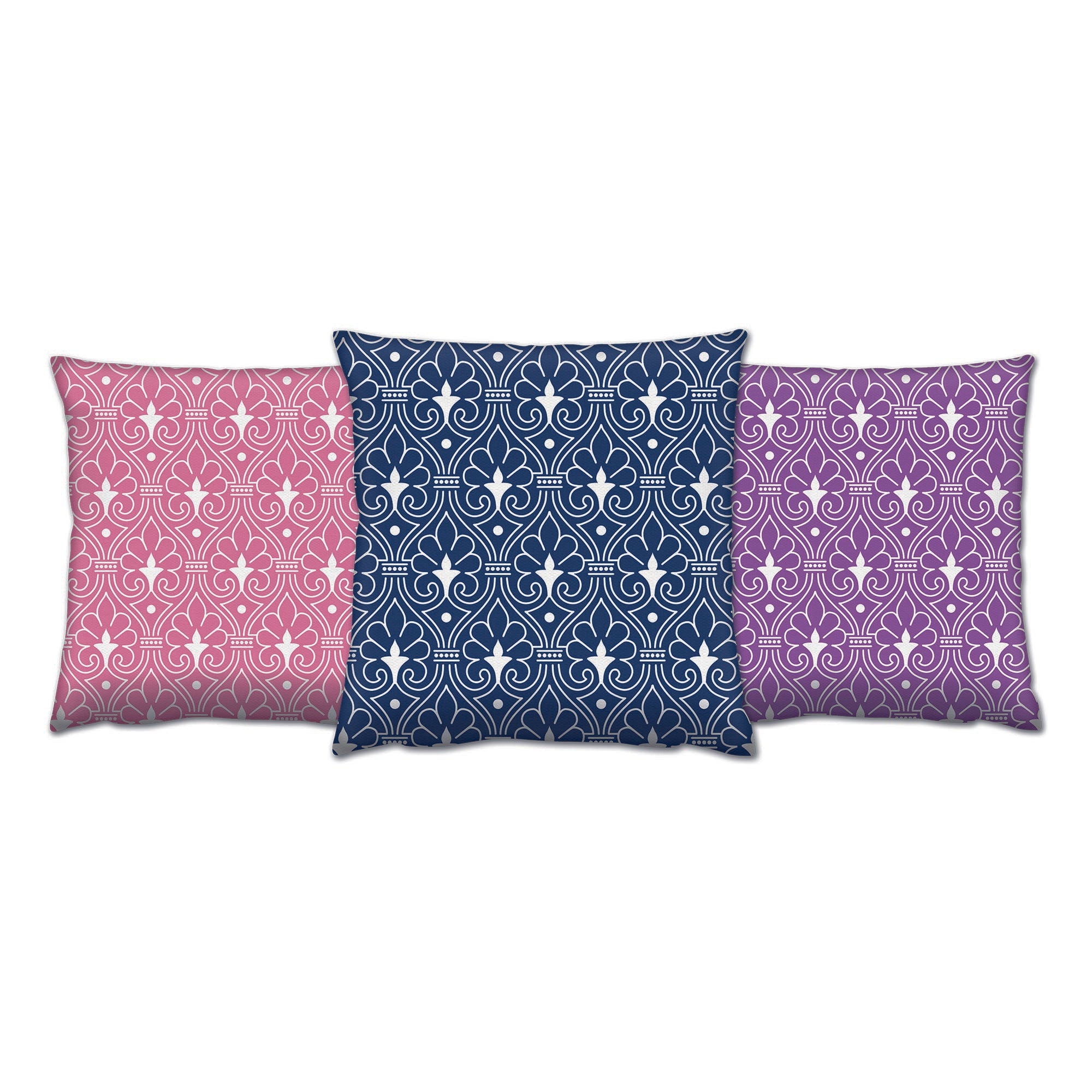 Conjunto de almofadas – 43 x 43 cm – Multicolorido – Algodão e poliéster