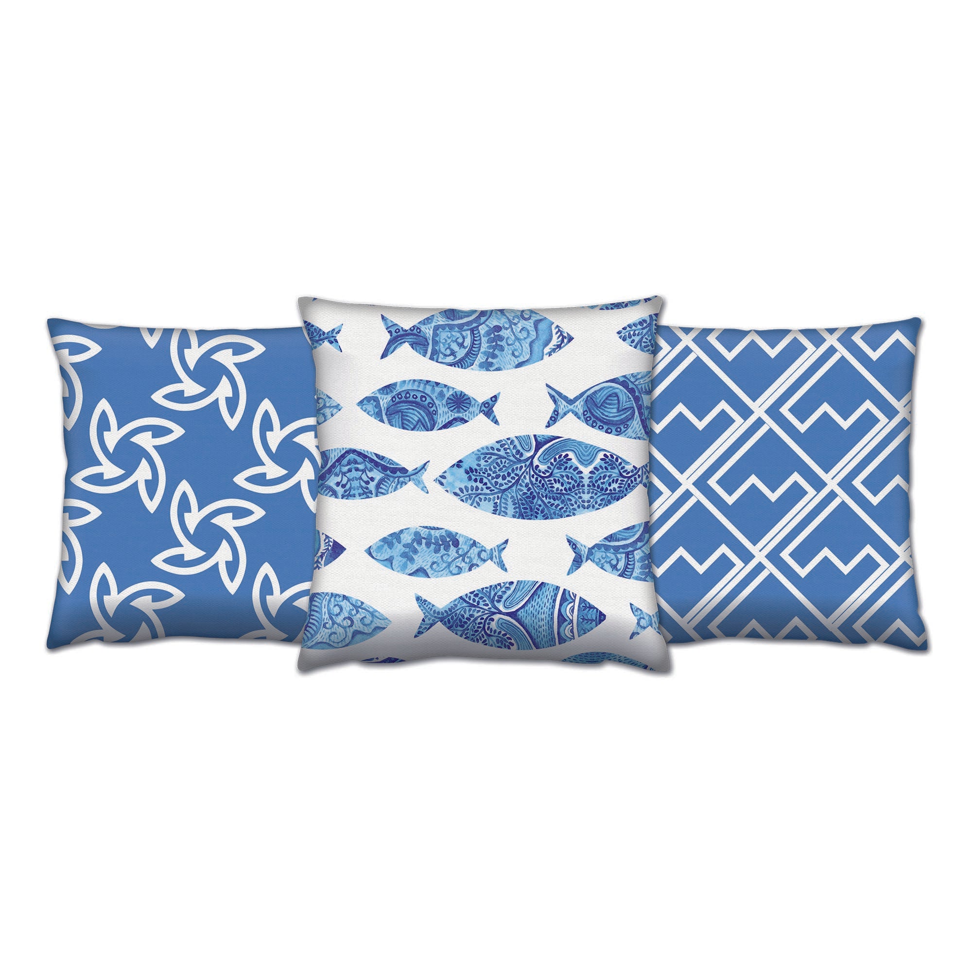 Conjunto de almofadas – 43 x 43 cm – Multicolorido – Algodão e poliéster
