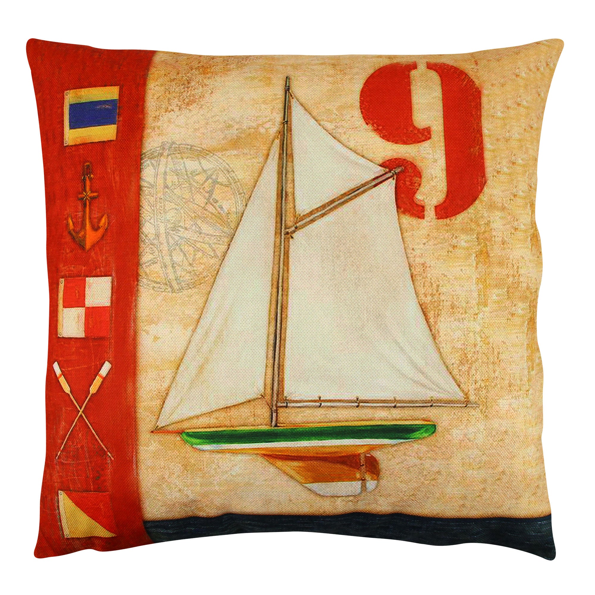 Almofada – 43 x 43 cm – Multicolorido – Algodão e Poliéster