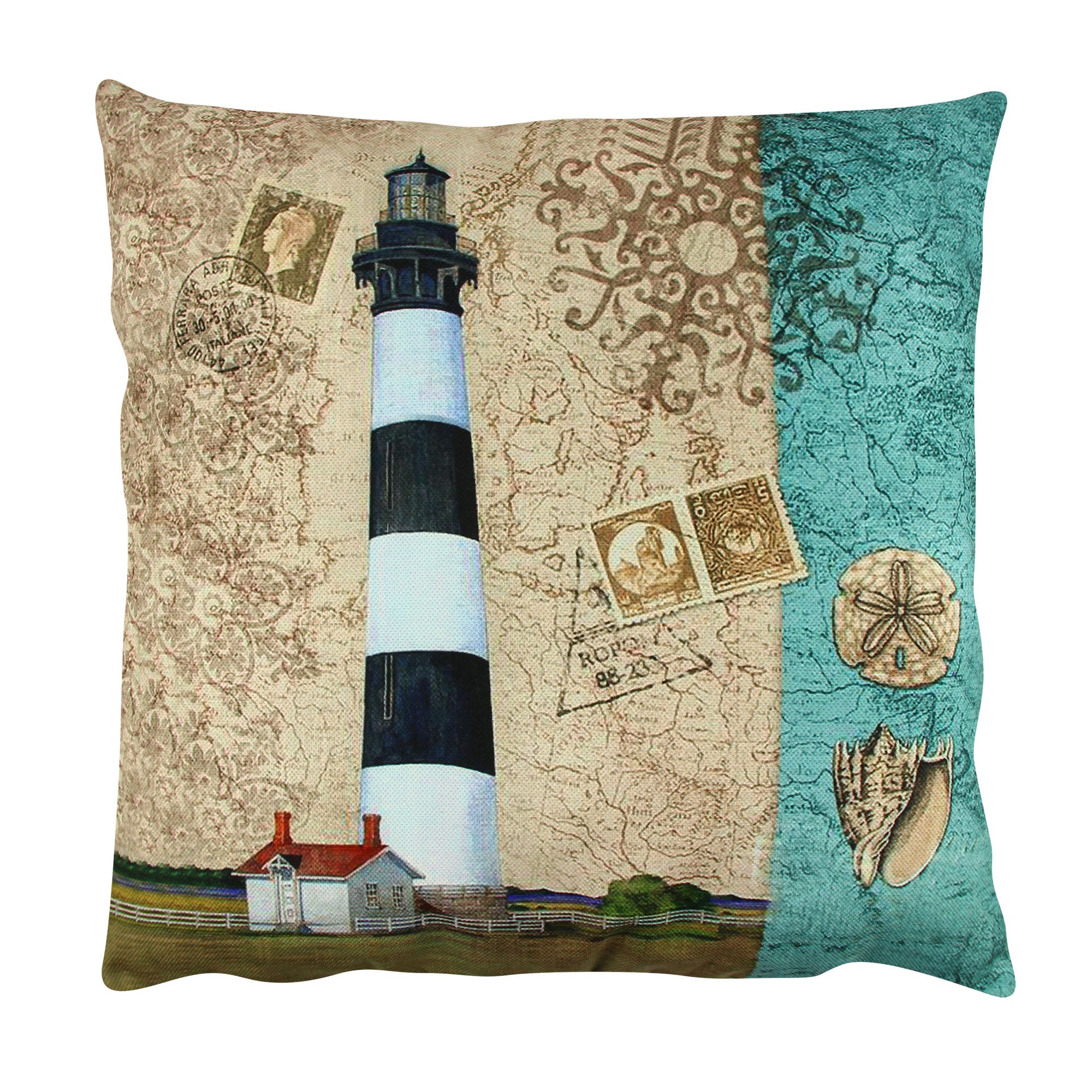 Almofada – 43 x 43 cm – Multicolorido – Algodão/Poliéster