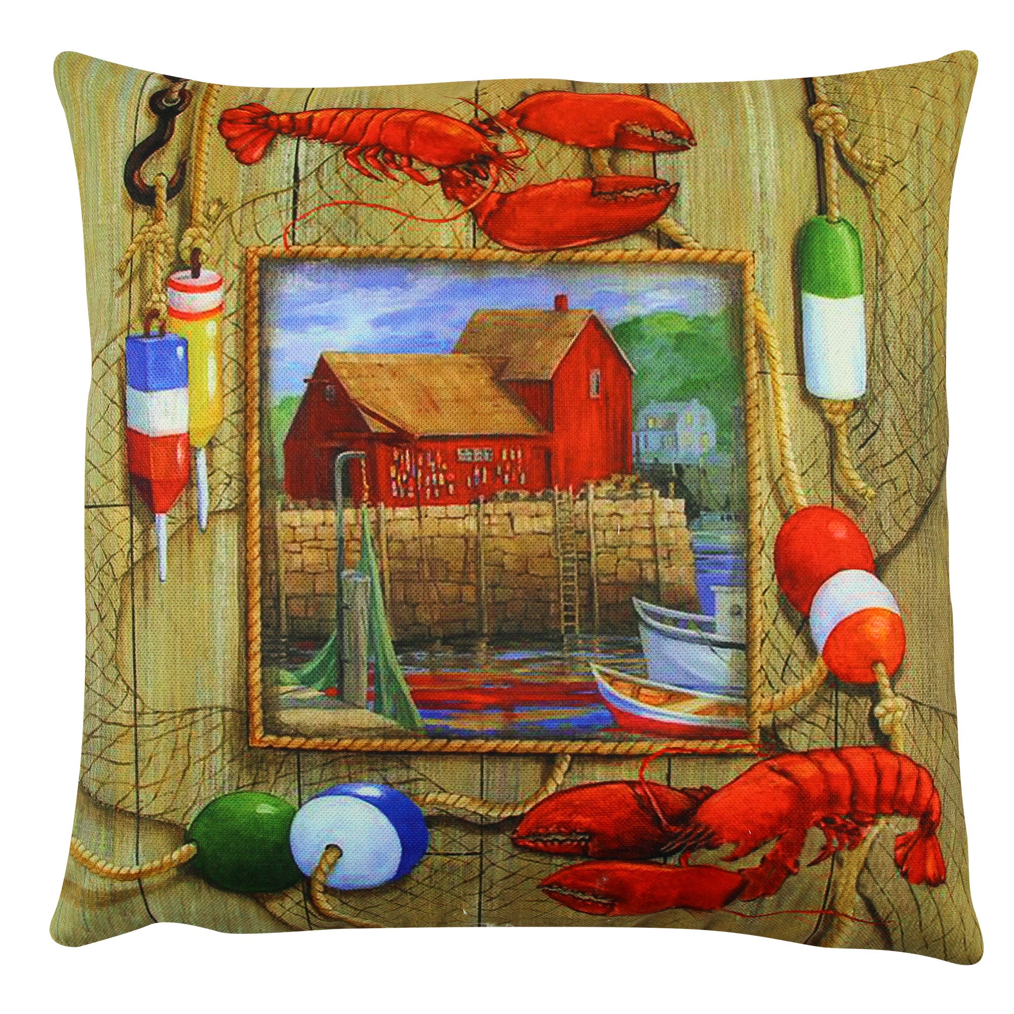 Almofada – 43 x 43 cm – Multicolorido – Algodão e Poliéster