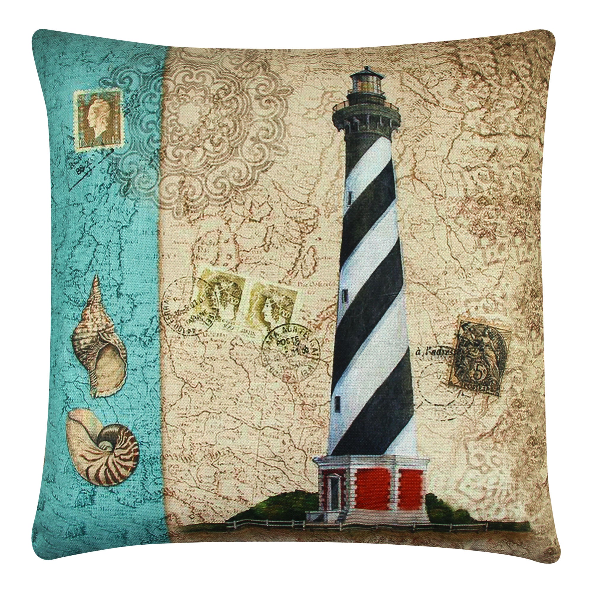 Almofada – 43 x 43 cm – Multicolorido – Algodão e Poliéster