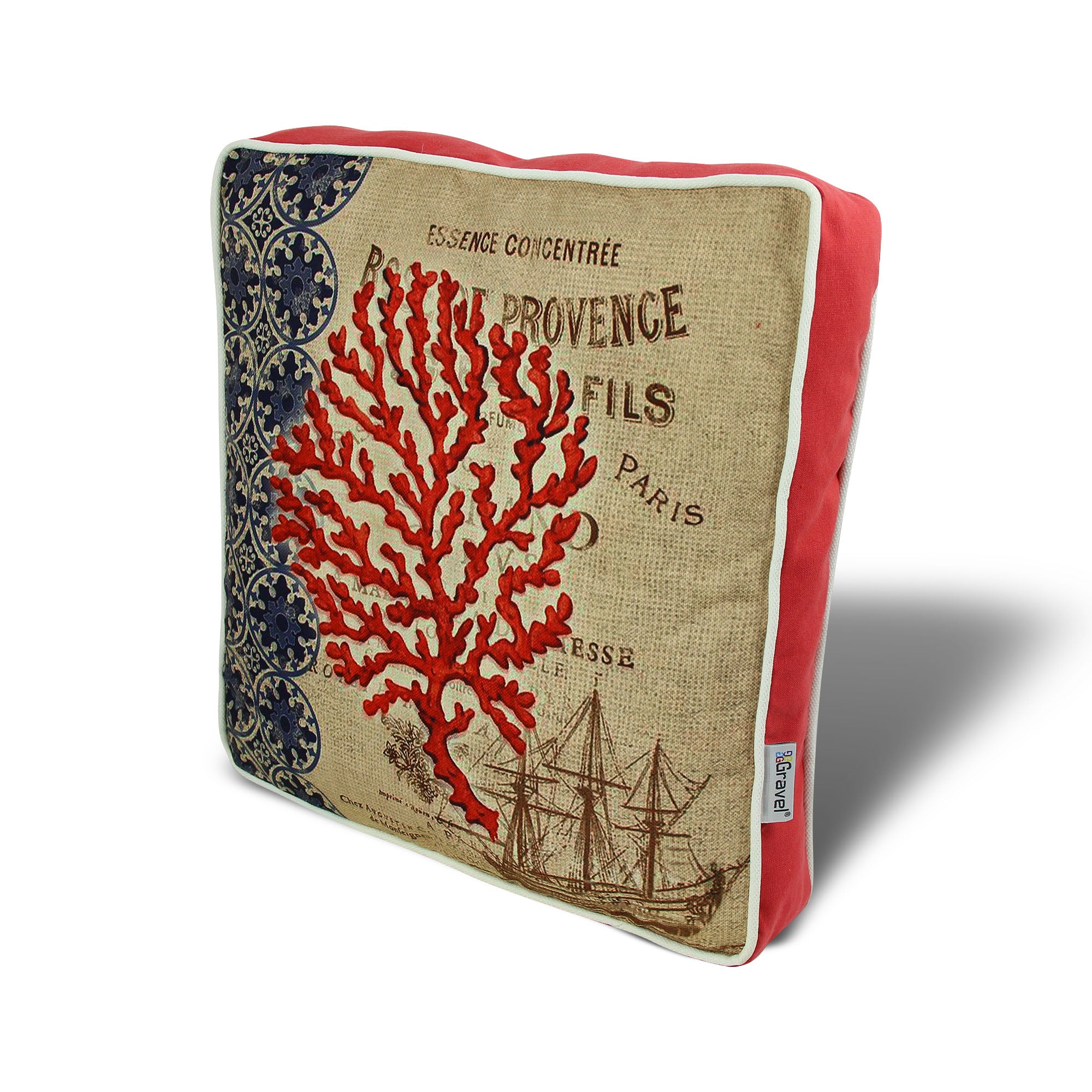 Almofada – 42 x 42 cm – Multicolorido – Algodão/Poliéster