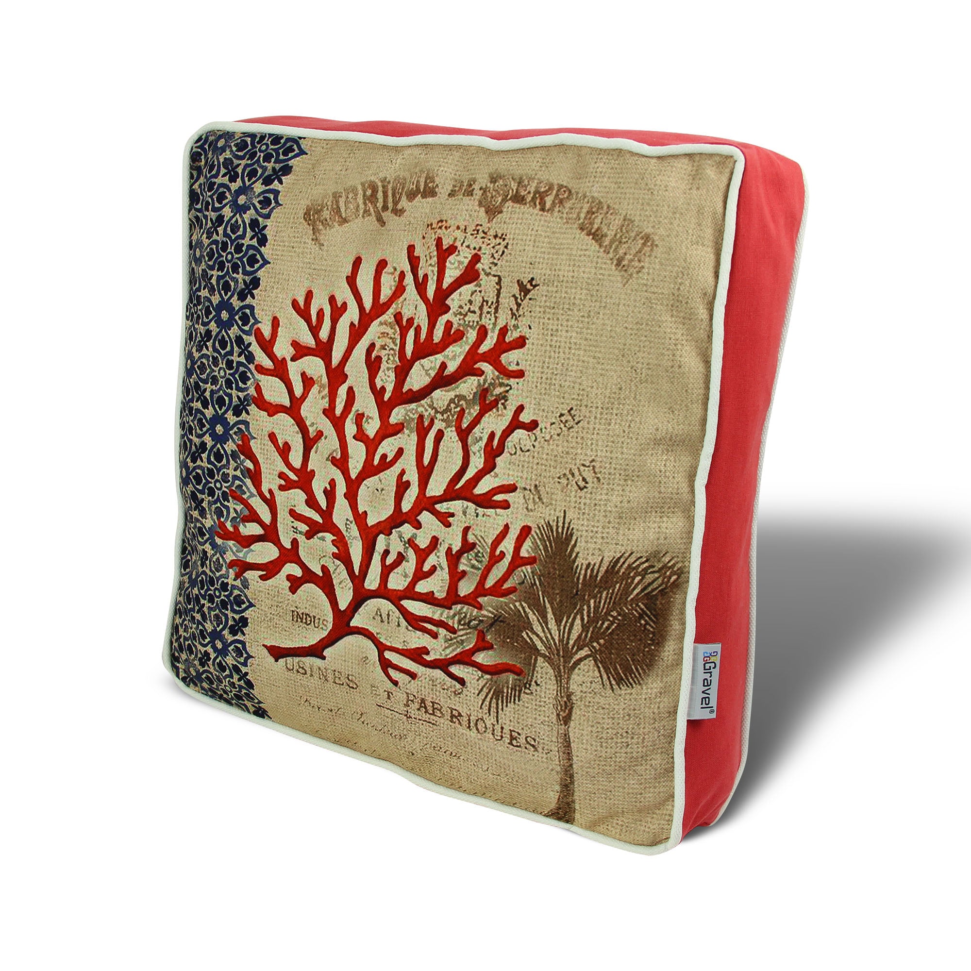 Almofada – 42 x 42 cm – Multicolorido – Algodão e Poliester