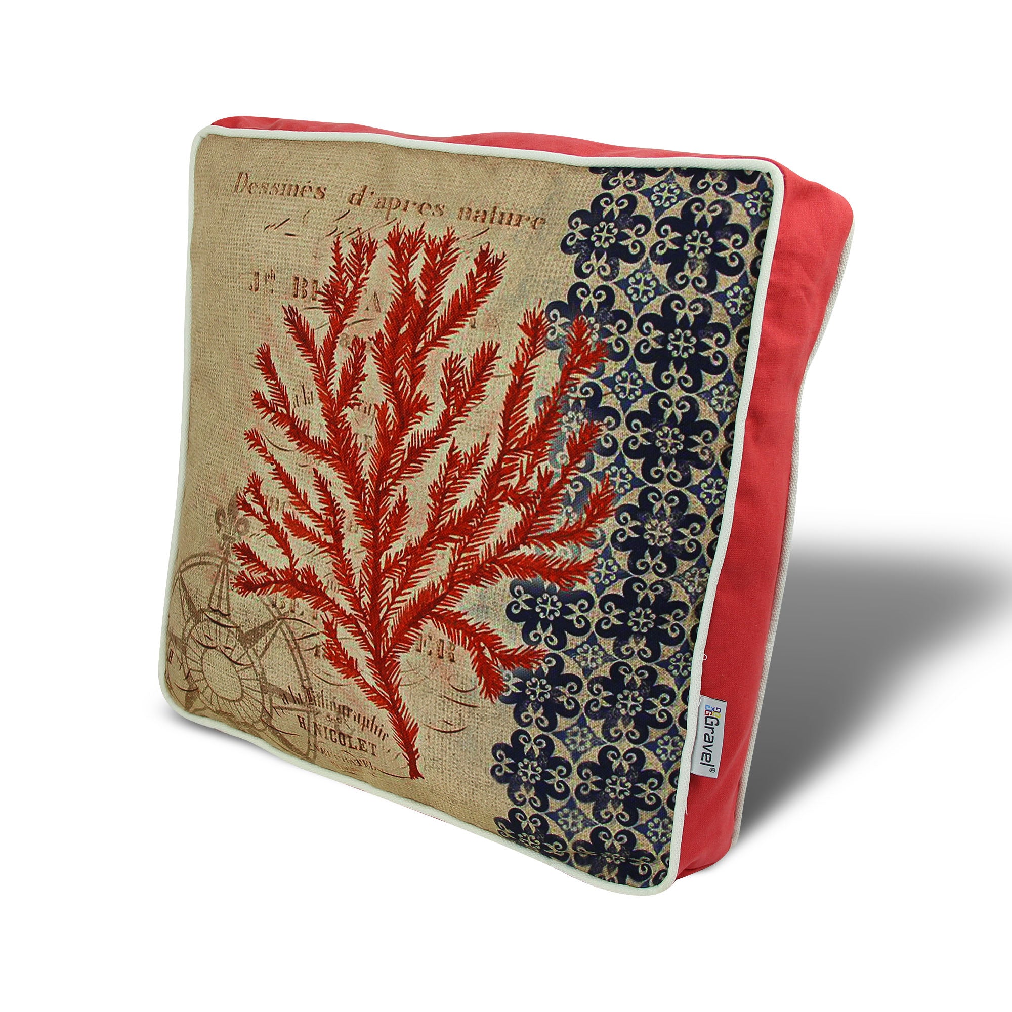 Almofada – 42 x 42 cm – Multicolorido – Algodão e Poliéster