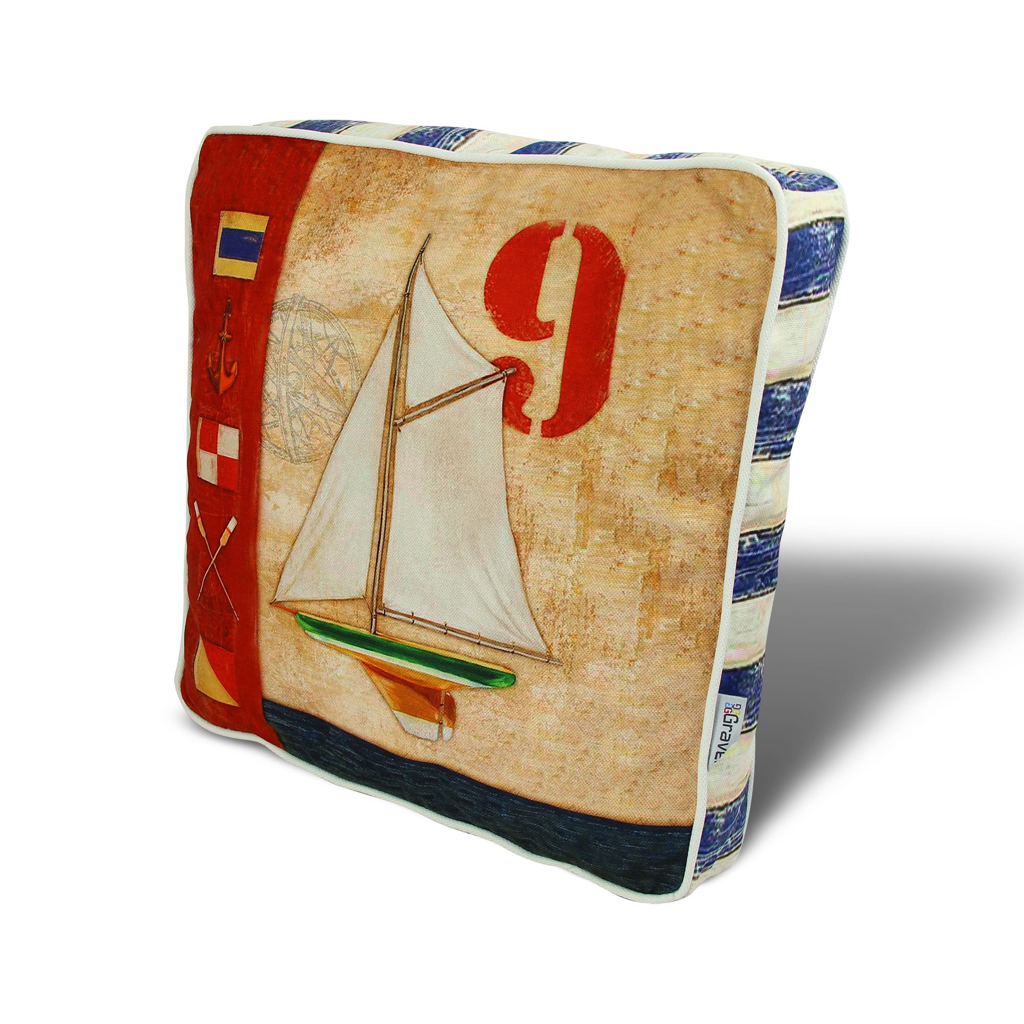 Almofada – 42 x 42 cm – Multicolorido – Algodão e Poliéster