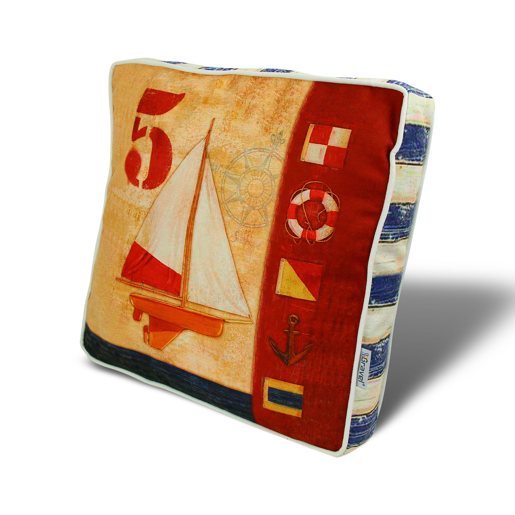 Almofada – 42 x 42 cm – Multicolorido – Algodão e Poliéster