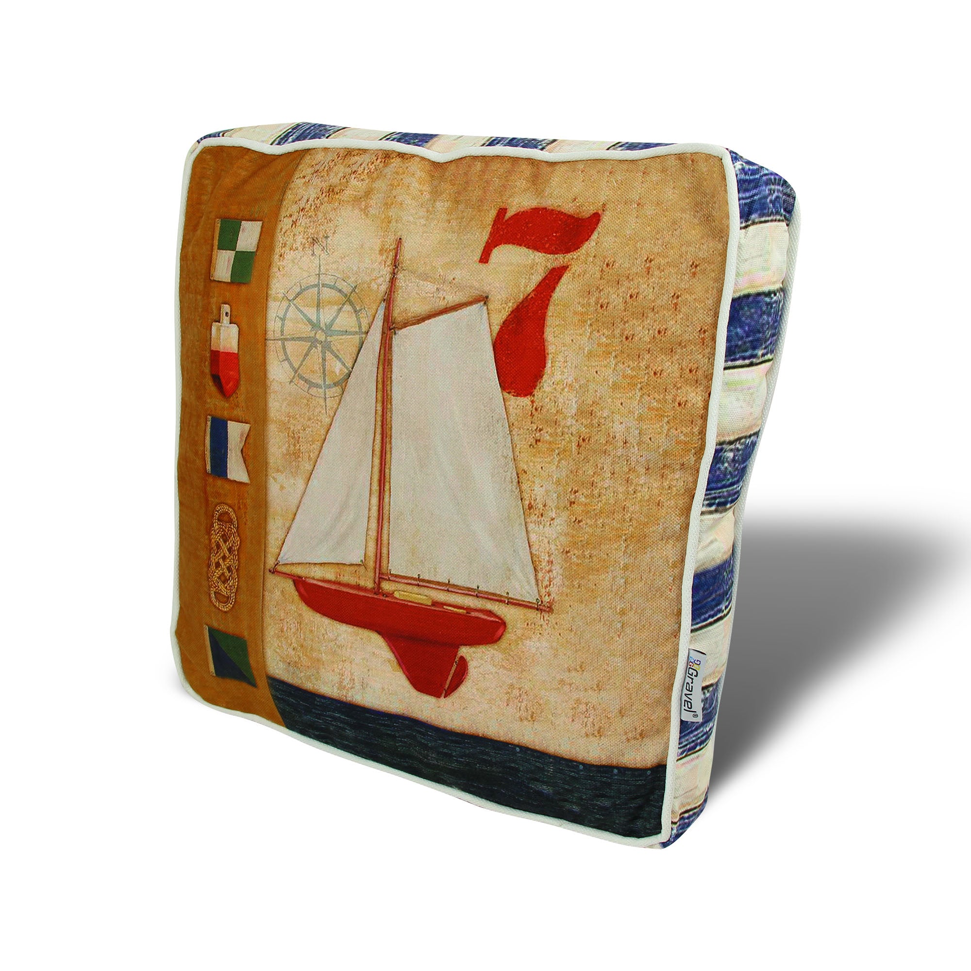 Almofada – 42 x 42 cm – Multicolorido – Algodão e Poliéster