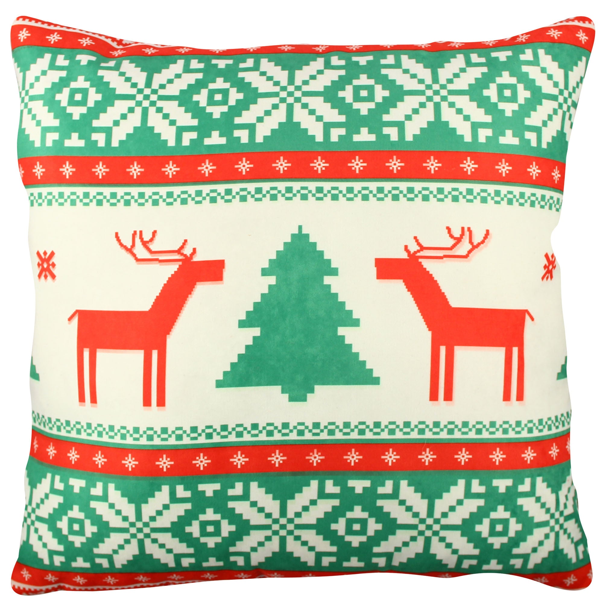 Almofada – 43 x 43 cm – Multicolorido – 50% Algodão / 50% Poliéster