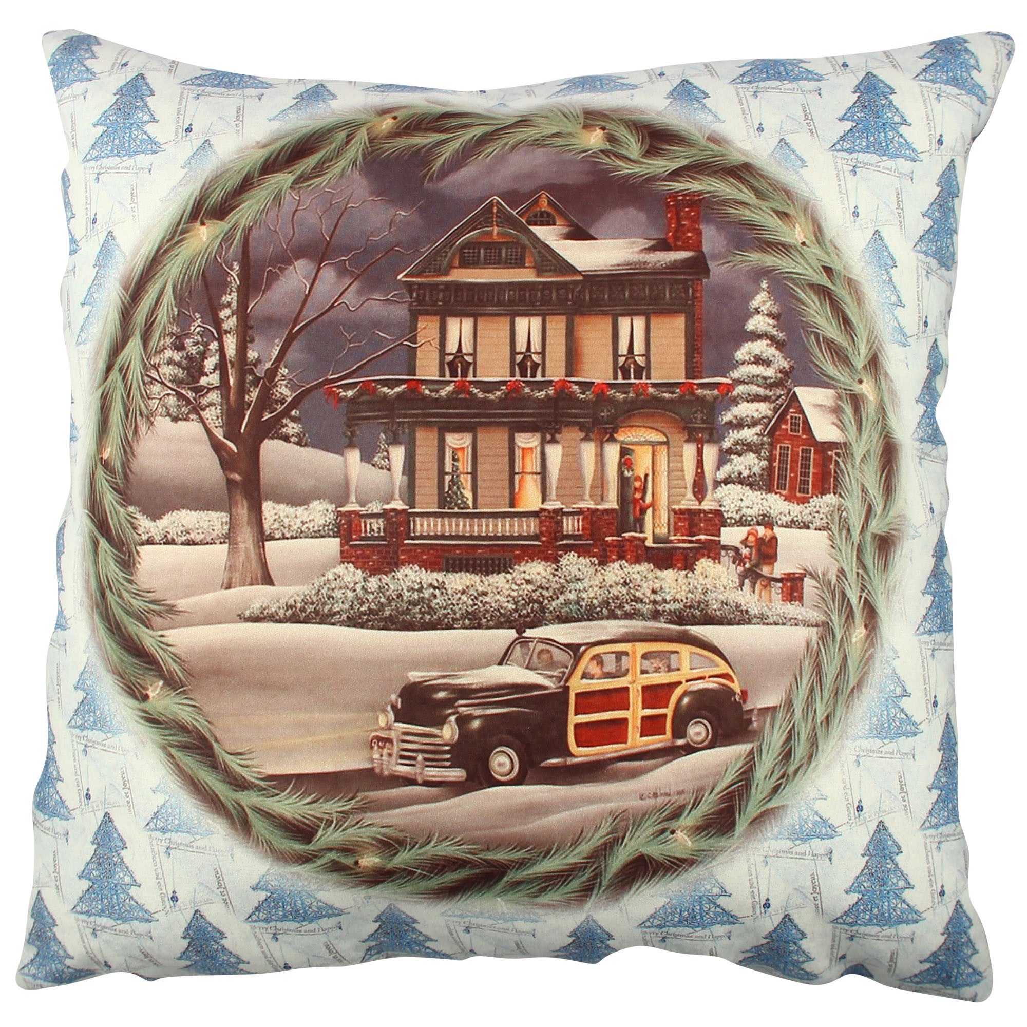 Almofada – 43 x 43 cm – Multicolorido – Algodão e Poliéster