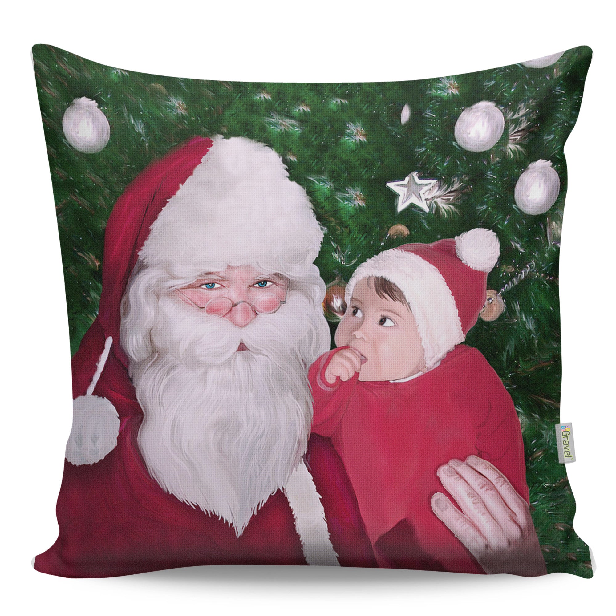 Almofada – 43 x 43 cm – Multicolorido – Algodão e Poliéster