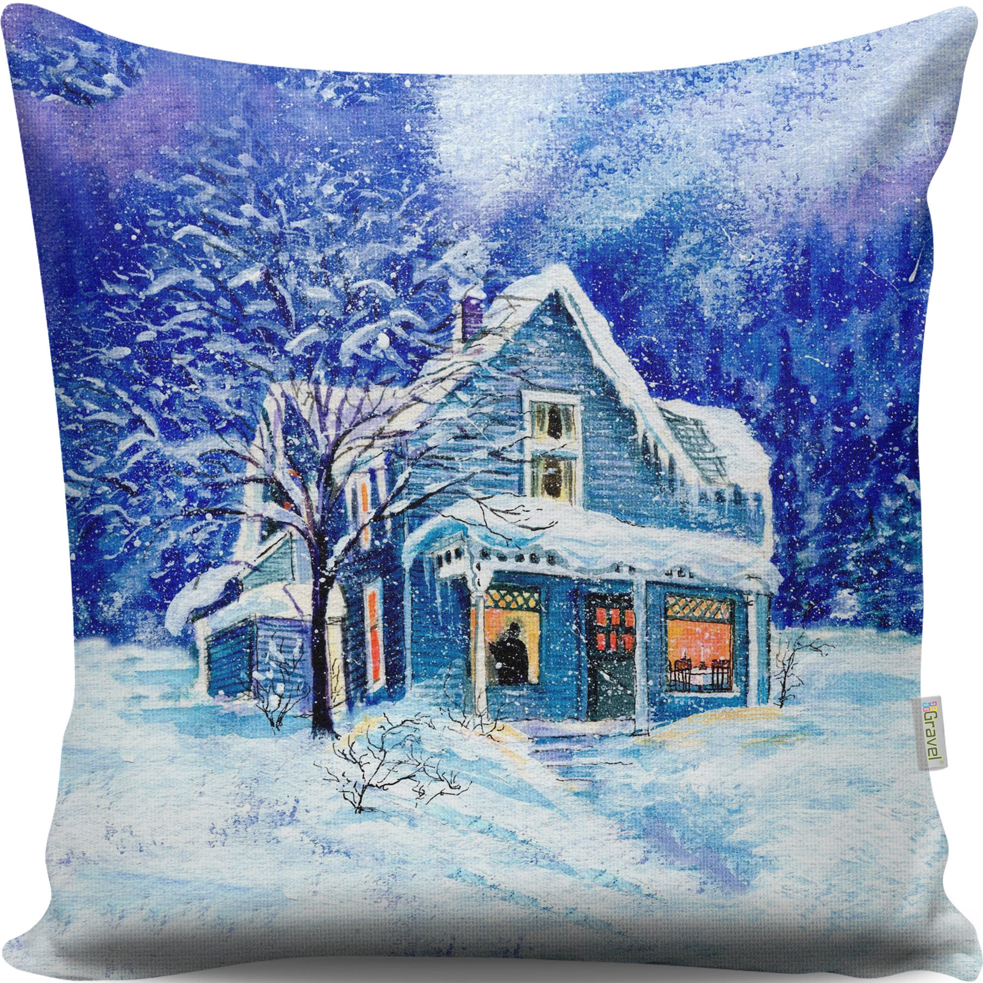 Almofada – 43 x 43 cm – Multicolorido – Algodão e Poliéster