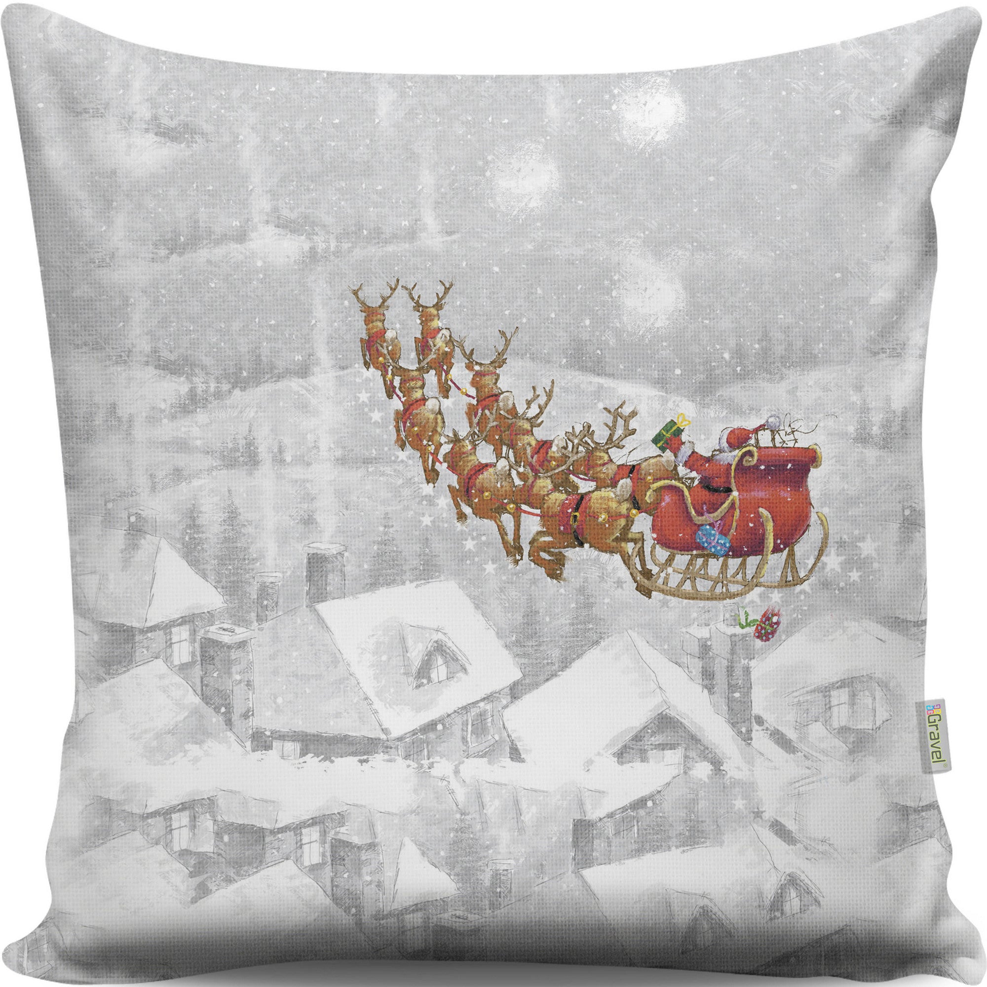 Almofada – 43 x 43 cm – Multicolorido – Algodão e Poliéster