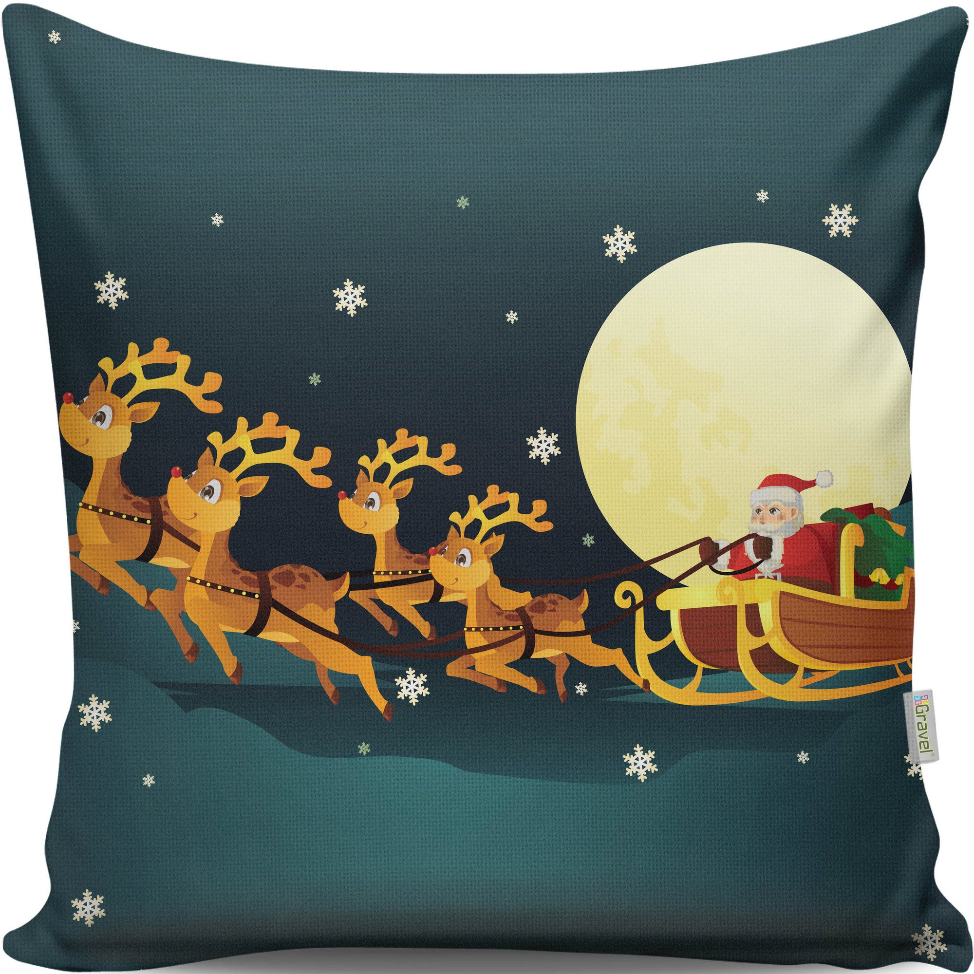 Almofada – 43 x 43 cm – Multicolorido – Algodão e Poliéster