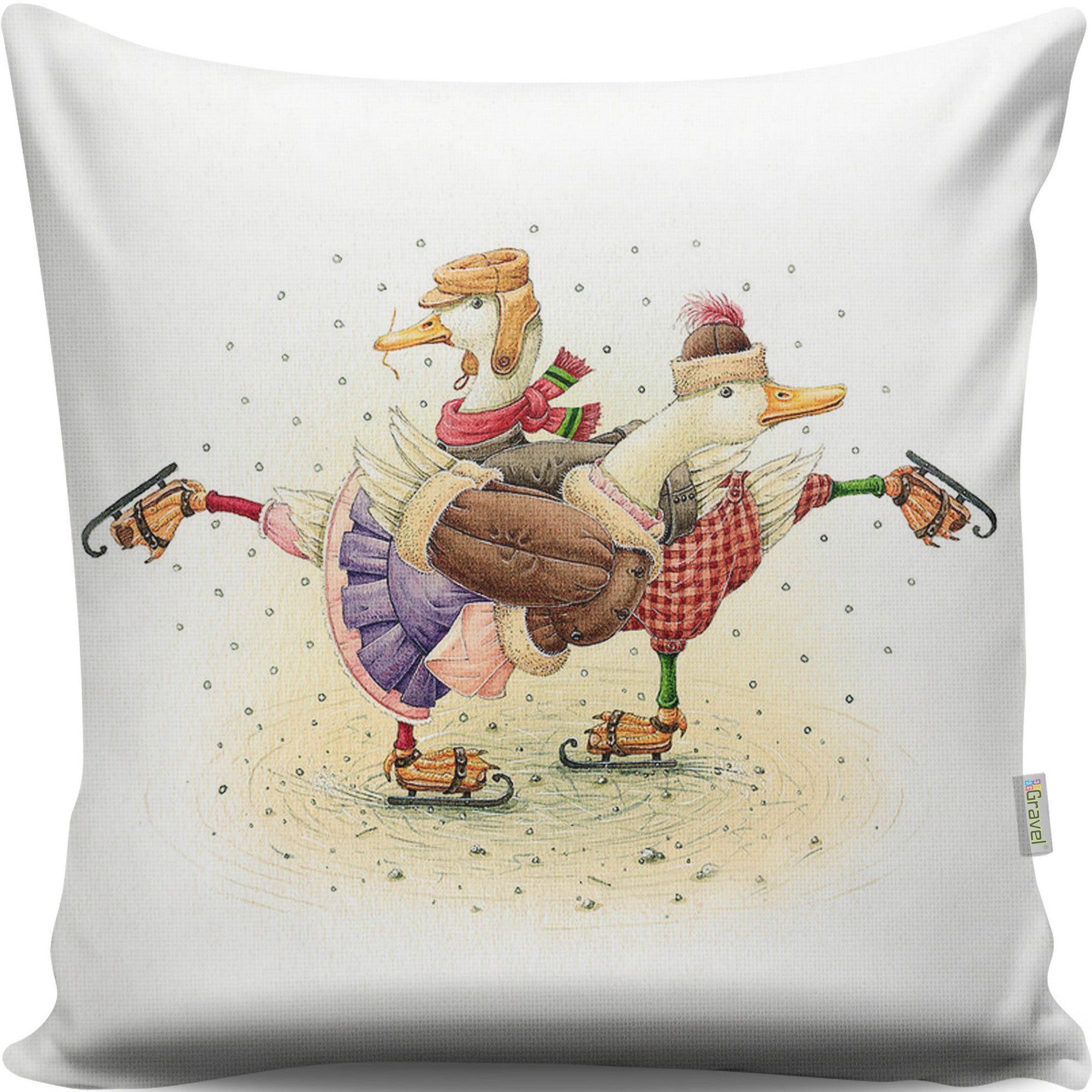 Almofada – 43 x 43 cm – Multicolorido – Algodão e Poliéster