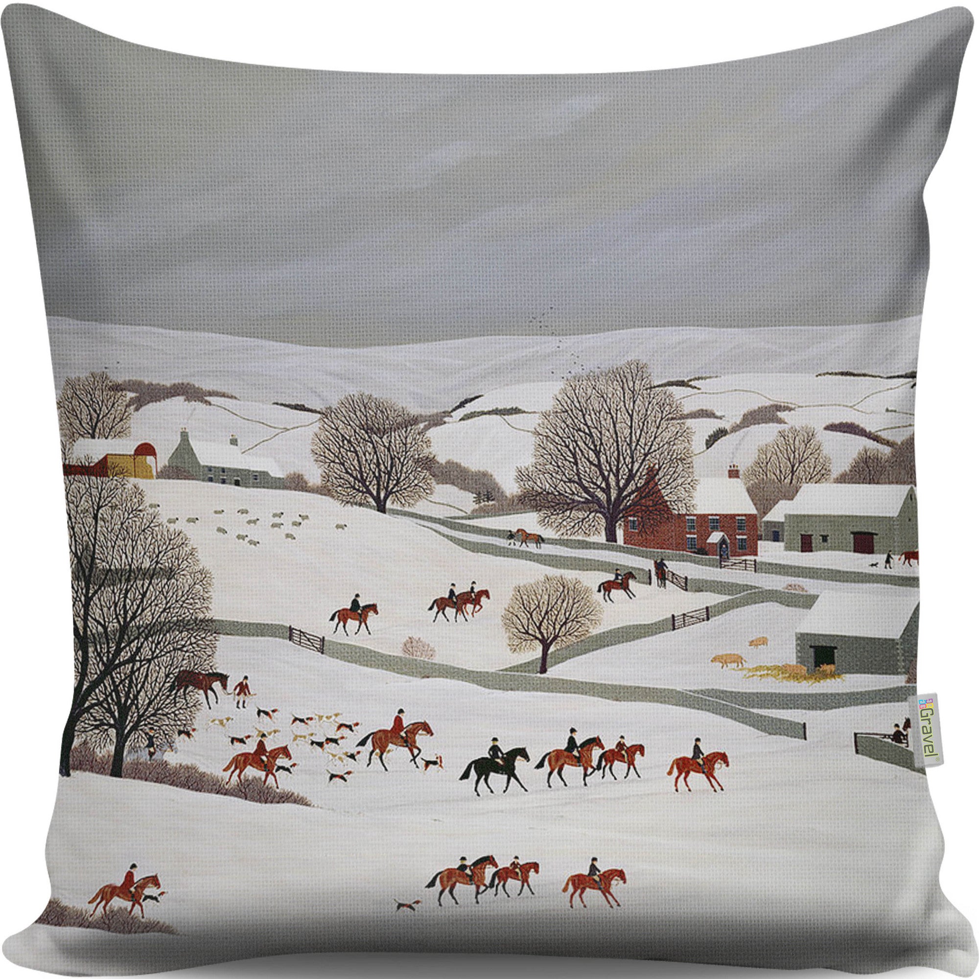 Almofada – 43 x 43 cm – Multicolorida – Algodão e Poliéster