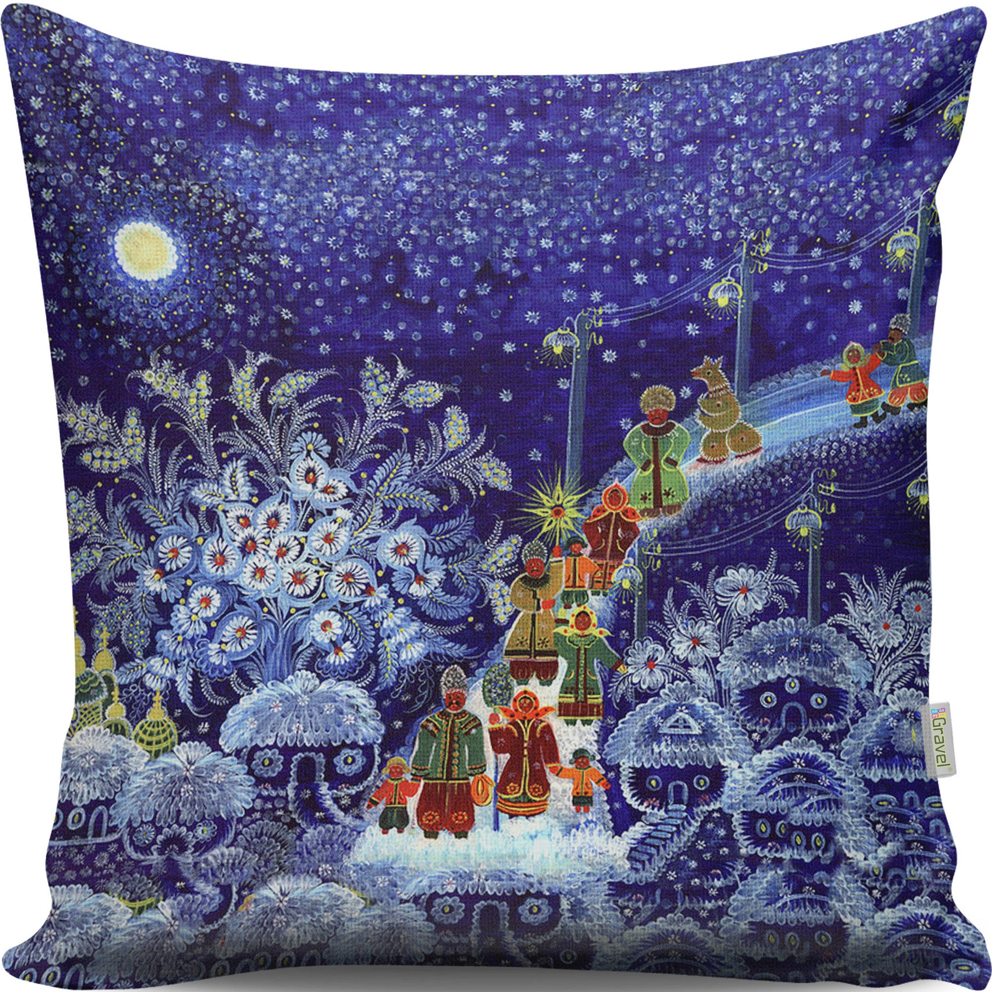 Almofada – 43 x 43 cm – Multicolorido – Algodão e Poliéster