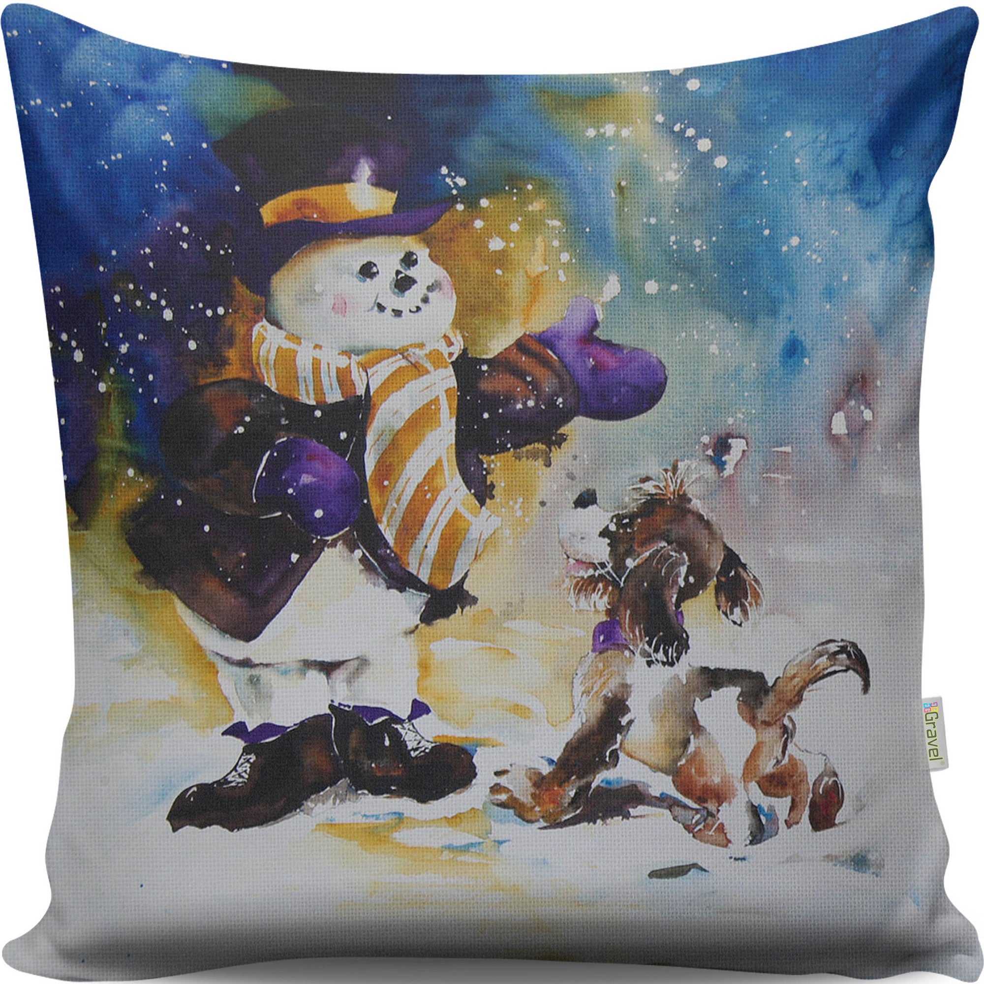 Almofada – 43 x 43 cm – Multicolorido – Algodão e Poliéster