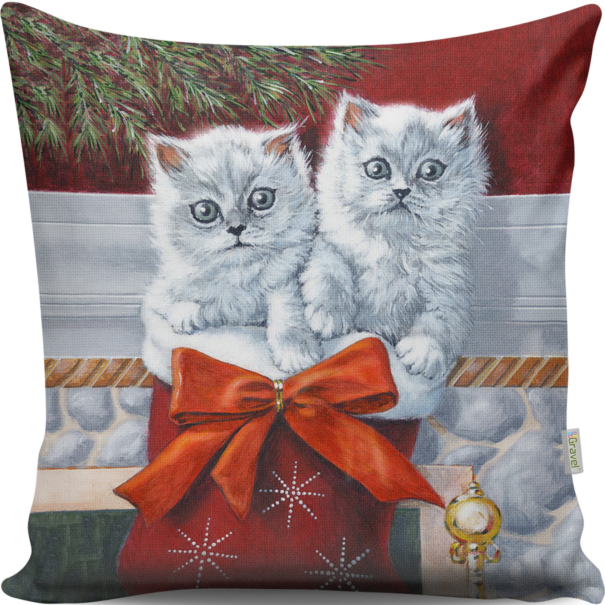 Almofada – 43 x 43 cm – Multicolorido – 50% Algodão / 50% Poliéster