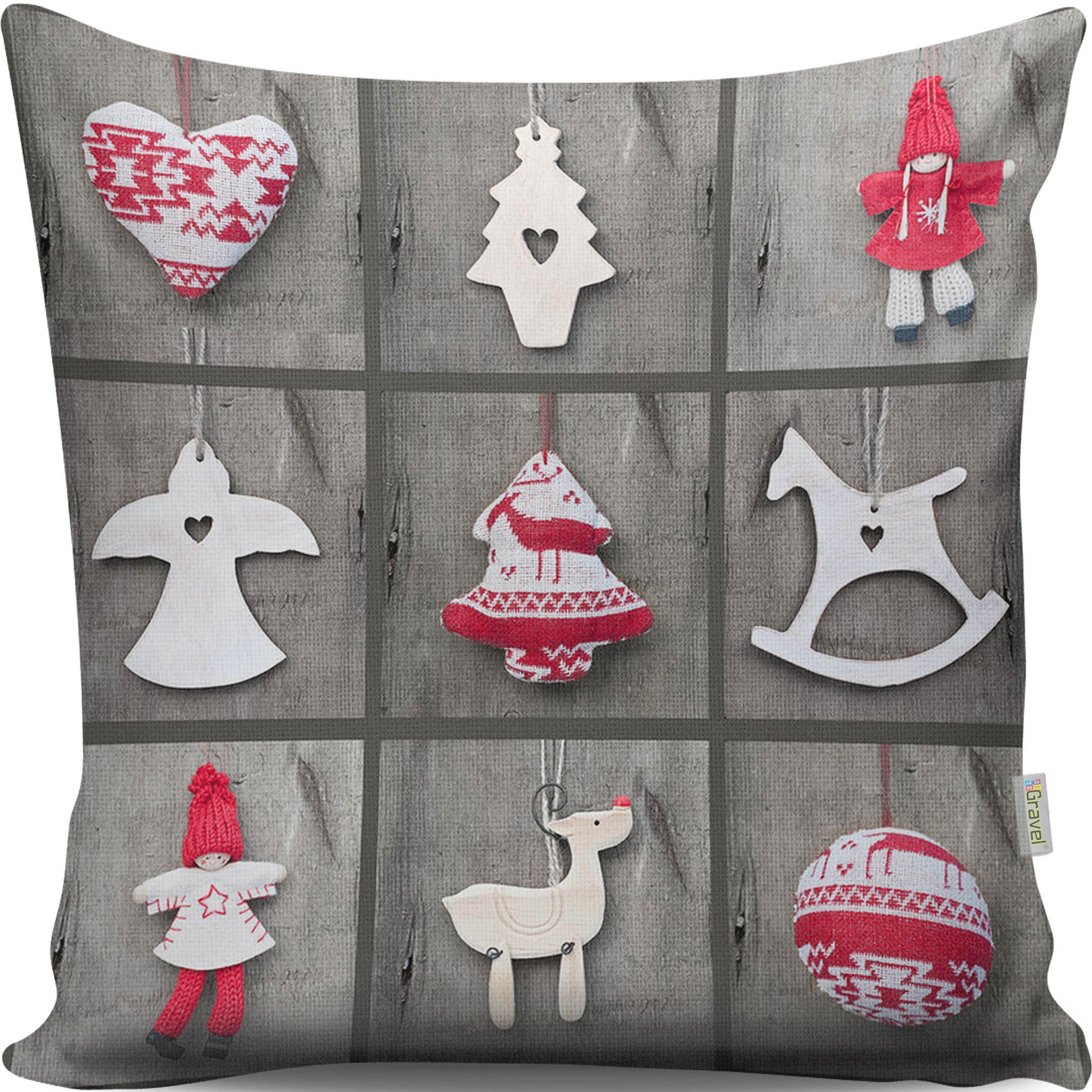 Almofada – 43 x 43 cm – Multicolorido – algodão e poliéster