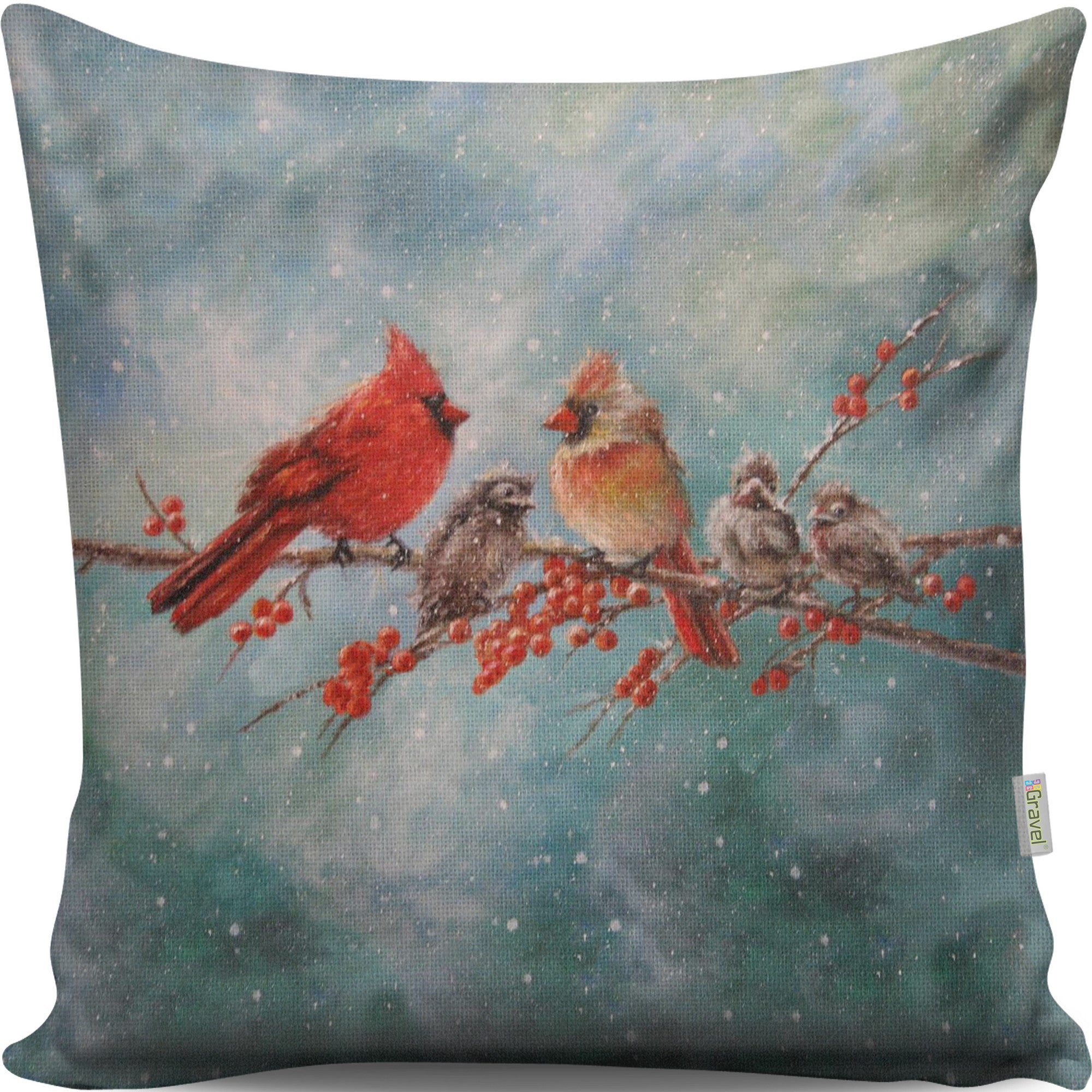 Almofada – 43 x 43 cm – Multicolorido – Algodão e Poliéster