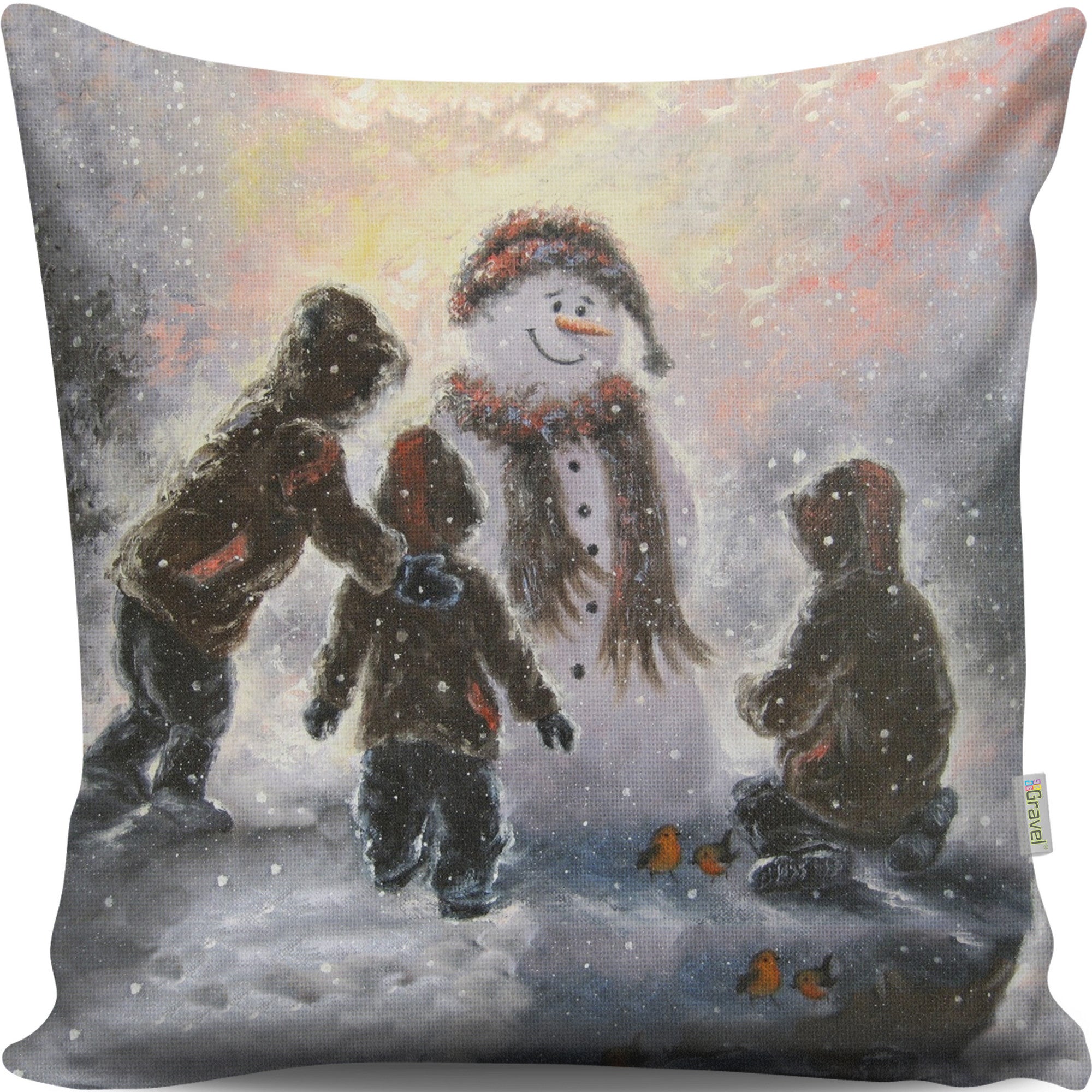 Almofada – 43 x 43 cm – Multicolorido – 50% Algodão / 50% Poliéster