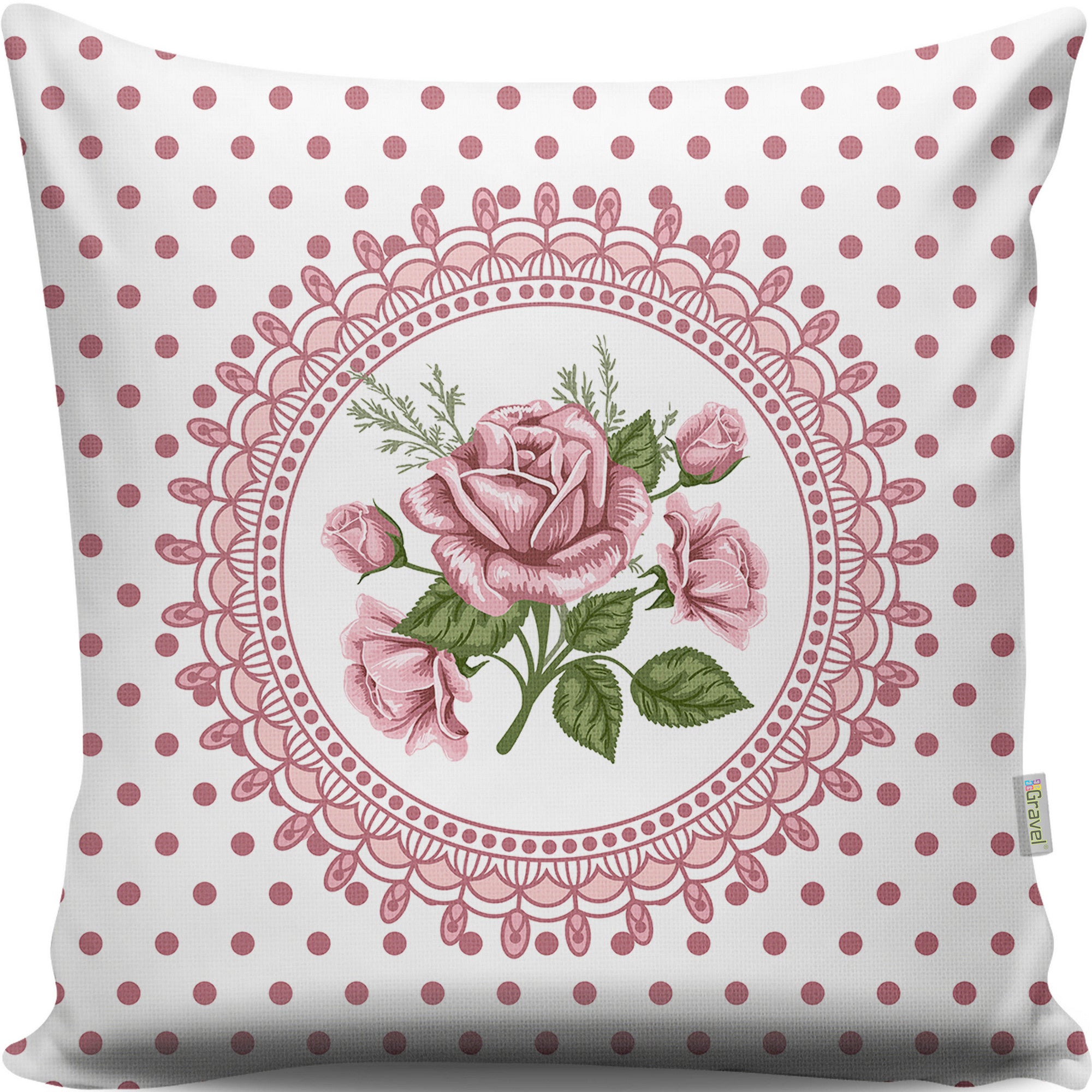 Almofada – 43 x 43 cm – Multicolorido – Algodão/Poliéster