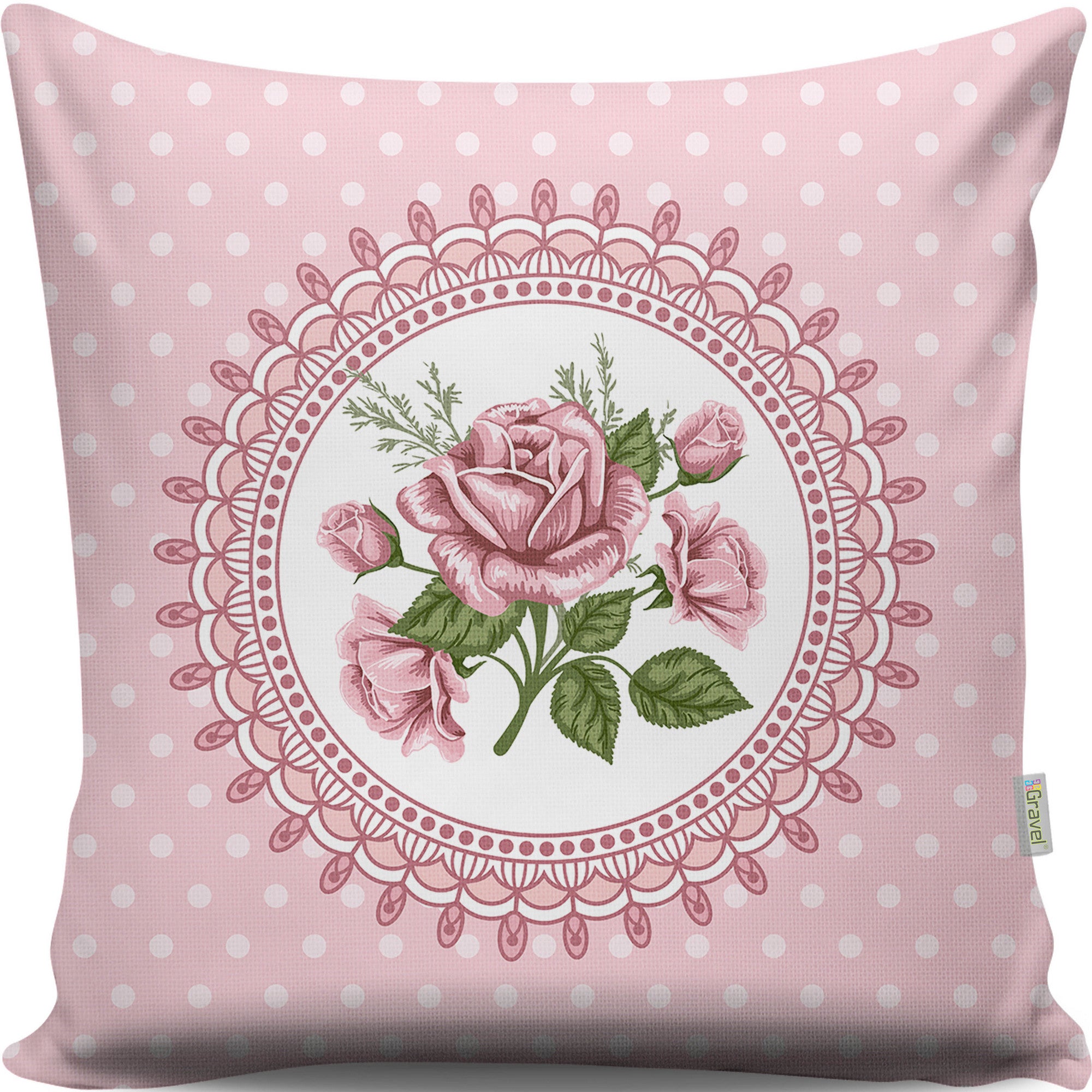 Almofada – 43 x 43 cm – Multicolorido – Algodão/Poliéster