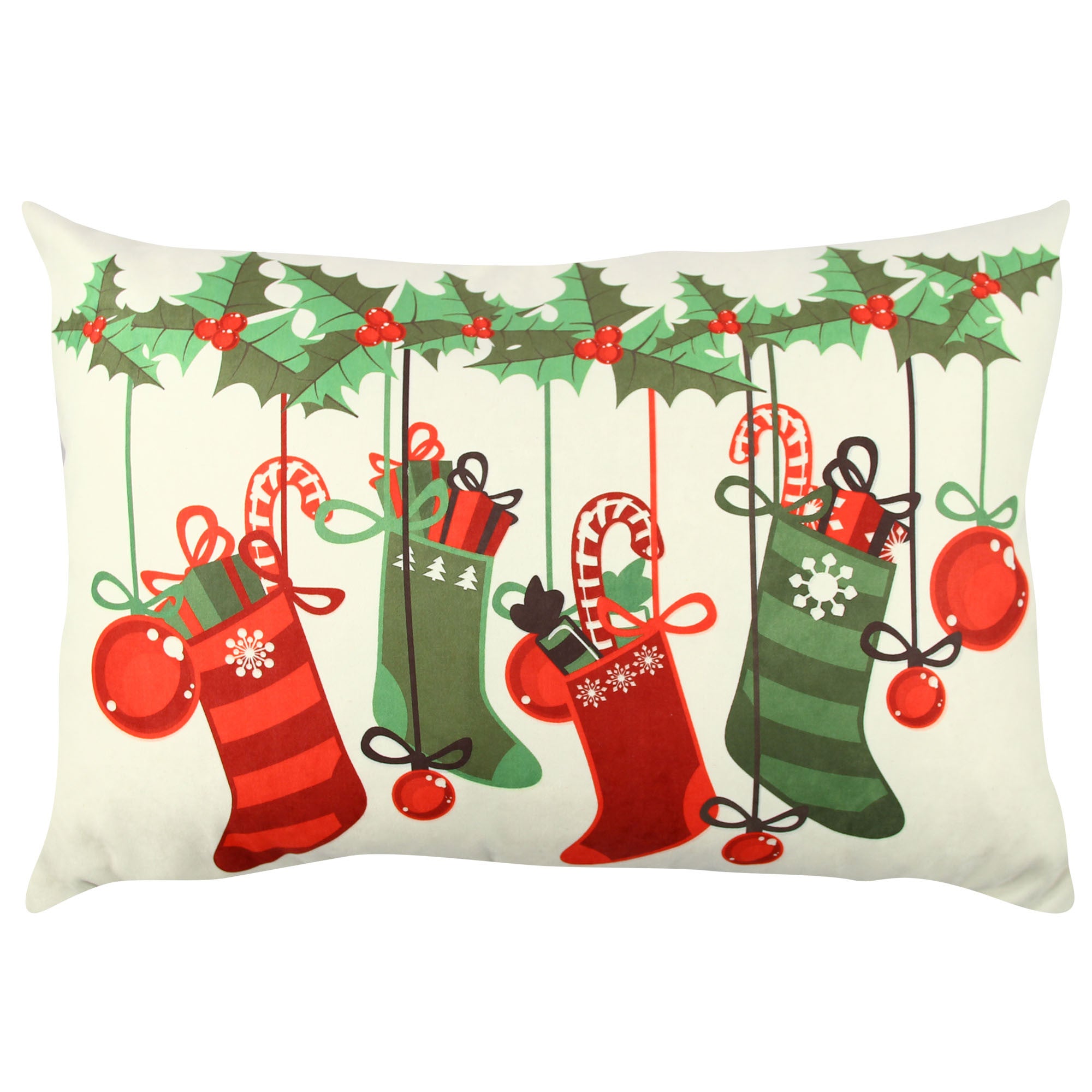 Almofada – 33 x 48 cm – Multicolorido – 50% Algodão / 50% Poliéster