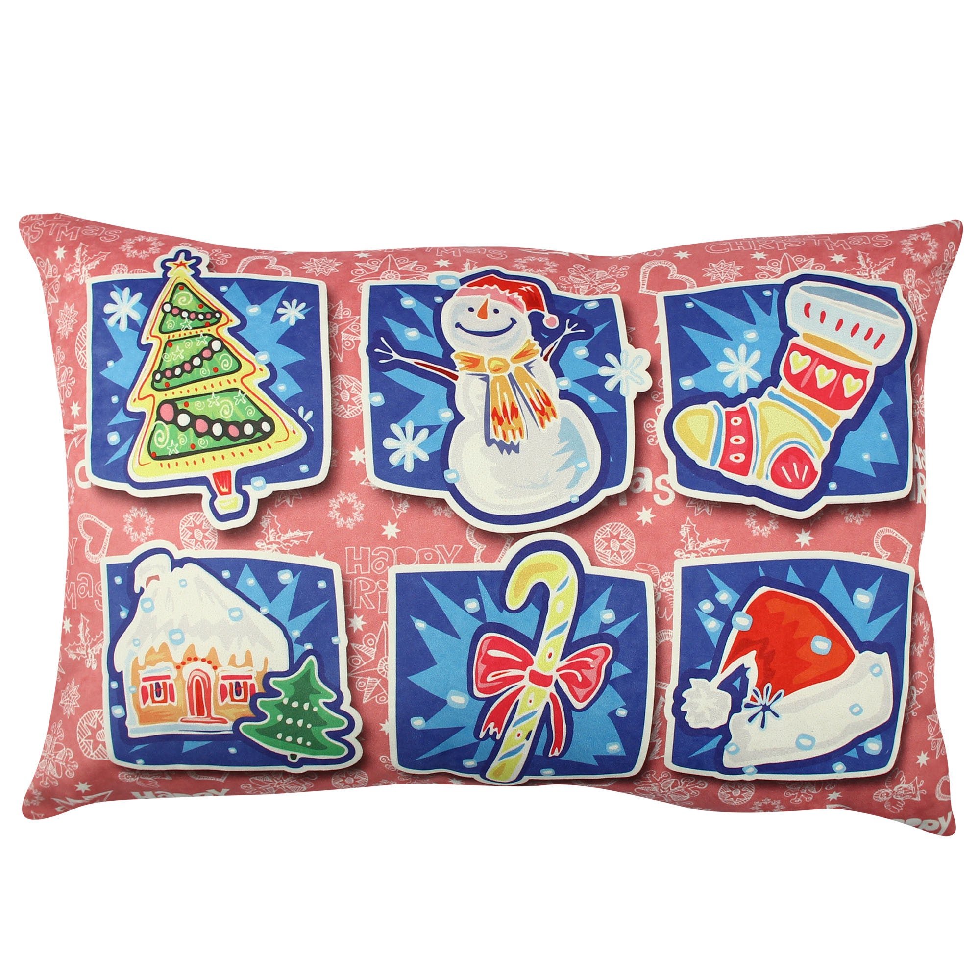 Almofada – 33 x 48 cm – Multicolorido – Algodão / Poliéster