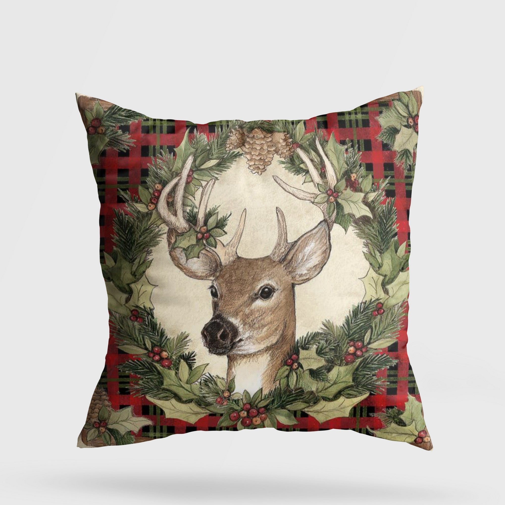 Almofada – 43 x 43 cm – Multicolorido – Algodão/POLIESTER