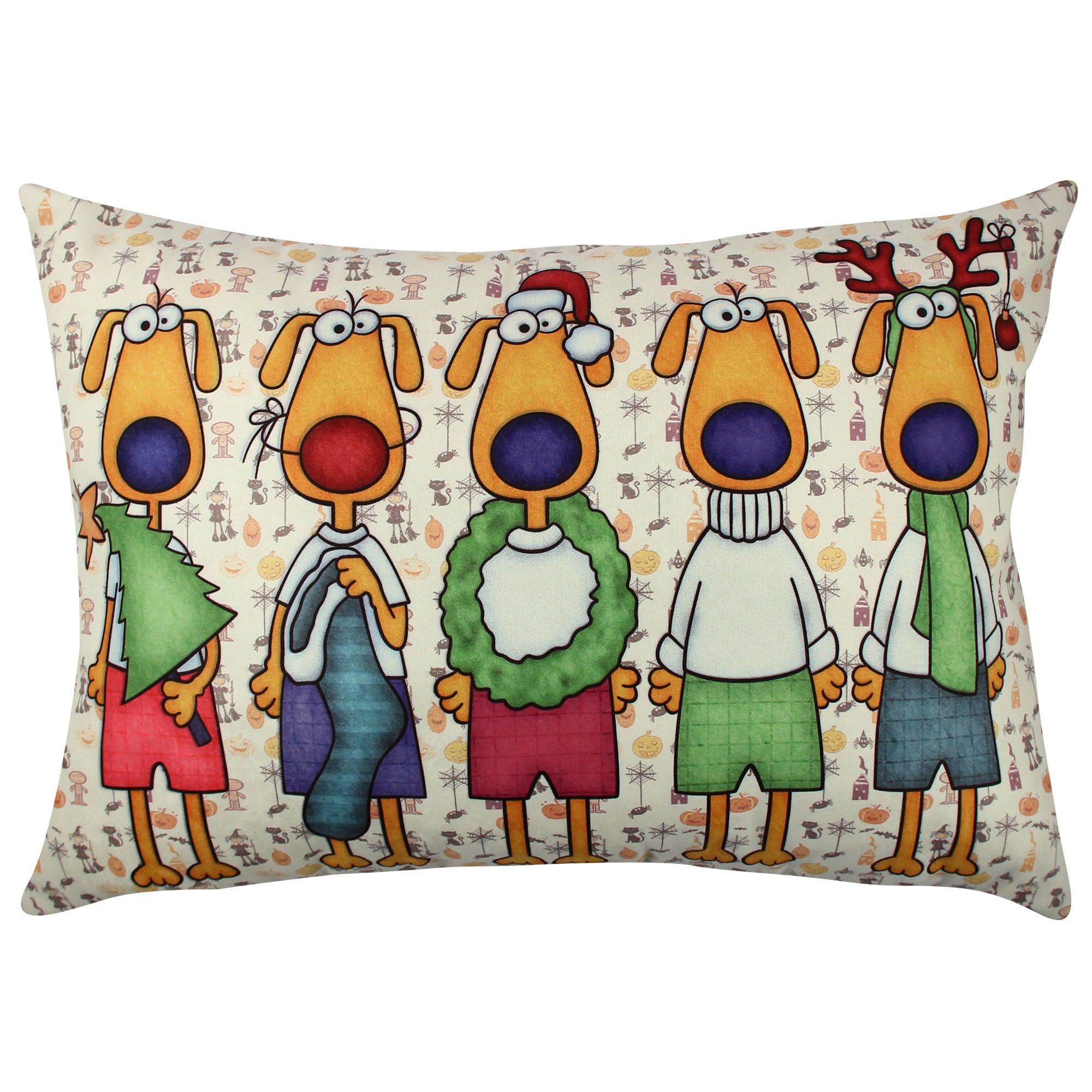 Almofada – 33 x 48 cm – Multicolorido – Algodão e Poliéster